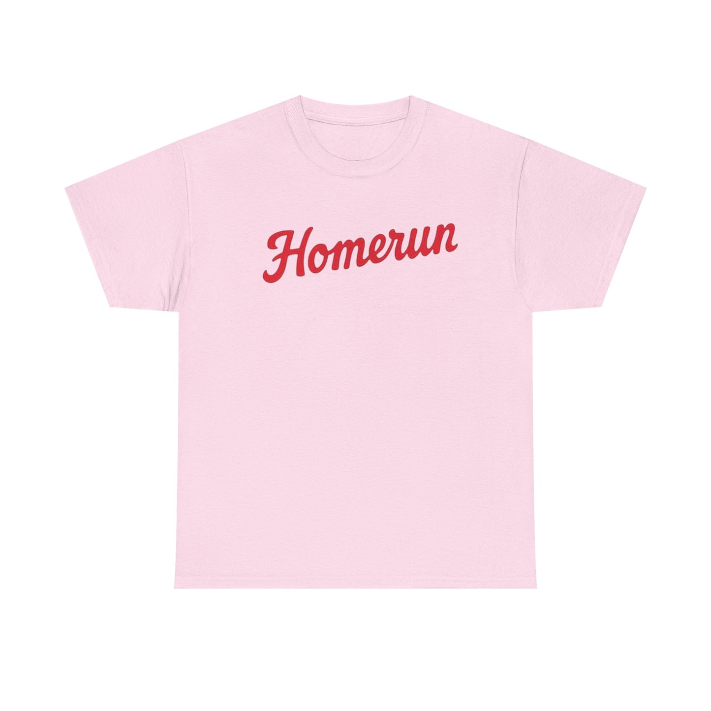 Homerun Baseball Tee — Retro Script Red Logo T-Shirt