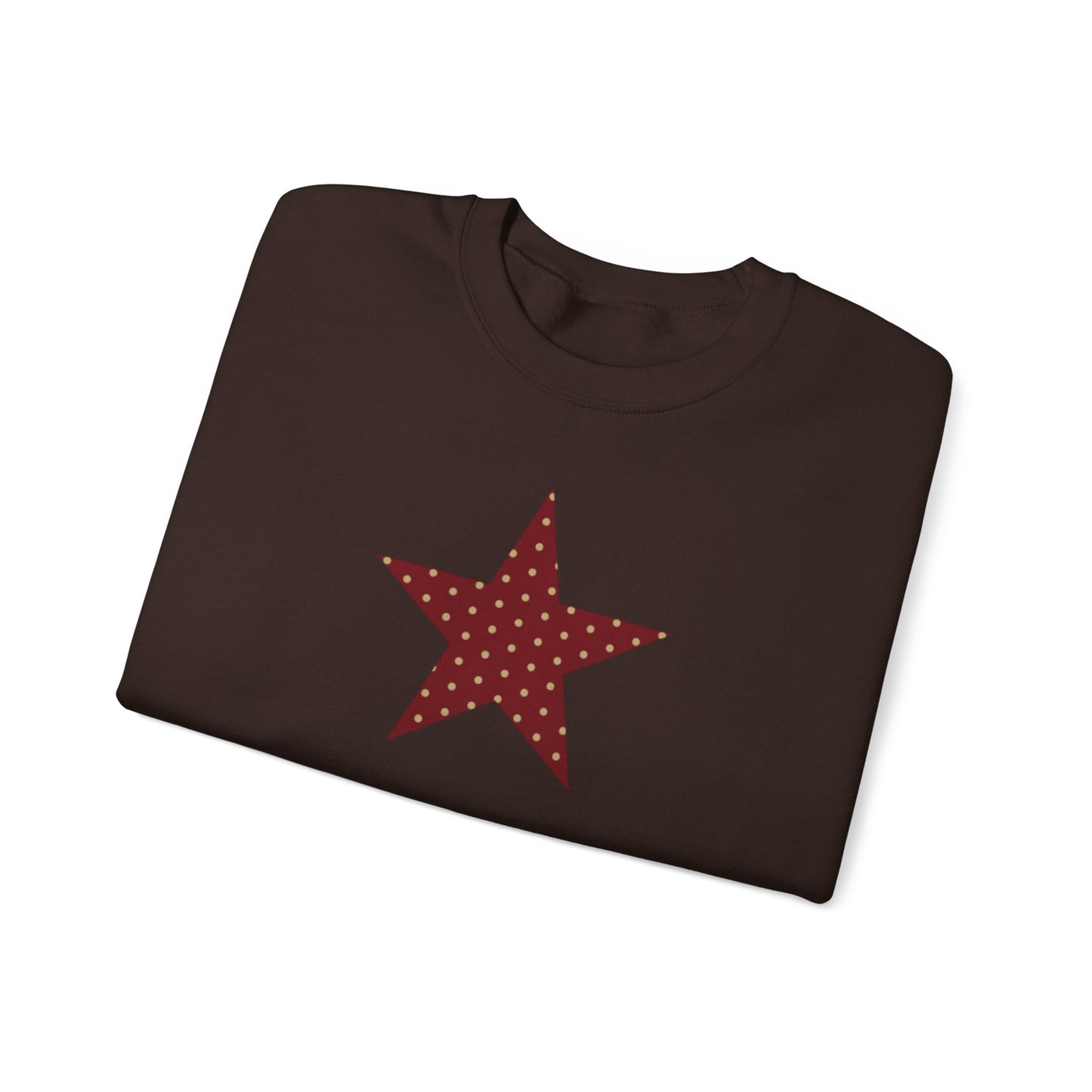 Garnet and Gold Polka Dot Star Crewneck