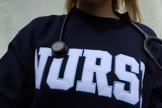 NAVY NURSE MOCK NECK-LIMITED