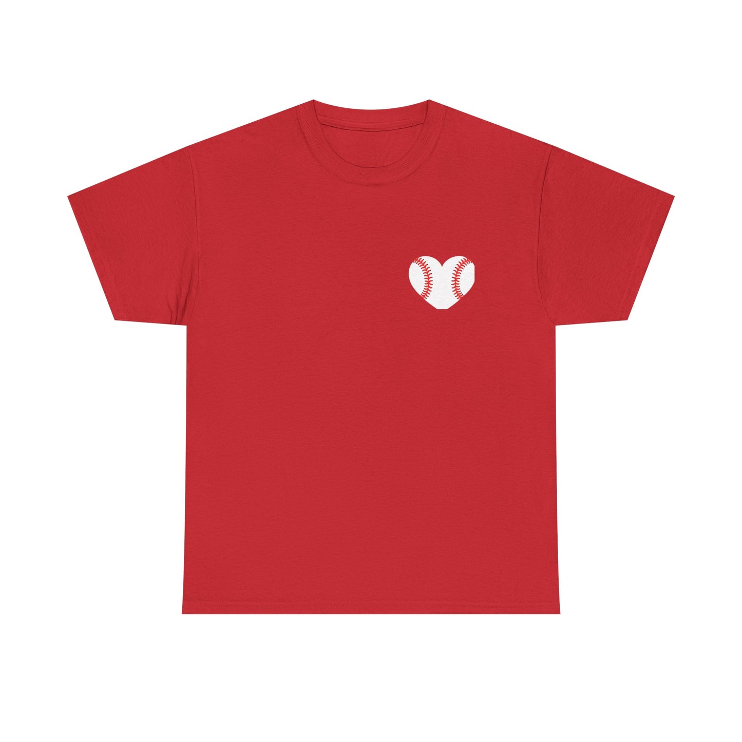 Baseball Heart Patchwork Tee – Patriotic Baseball Gear T‑Shirt