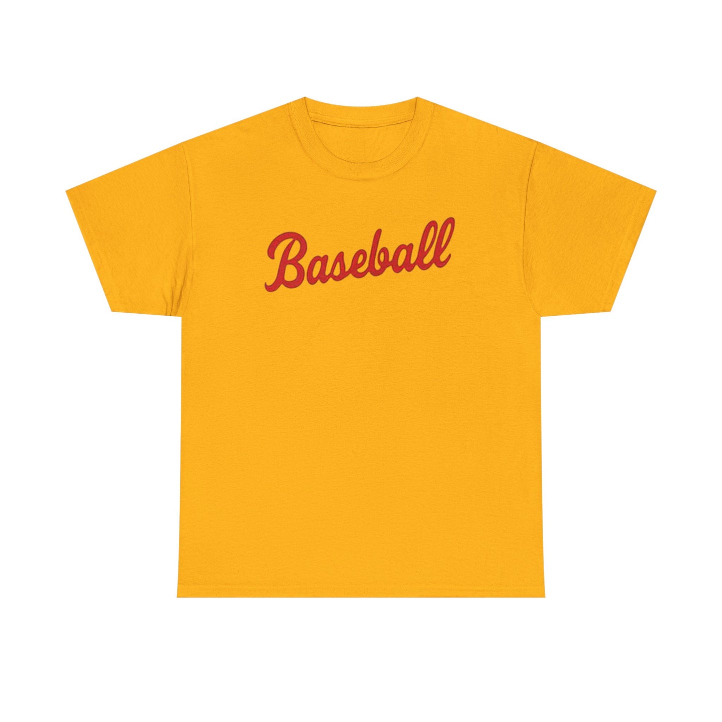 Baseball Script Tee — Retro Red Baseball T‑Shirt