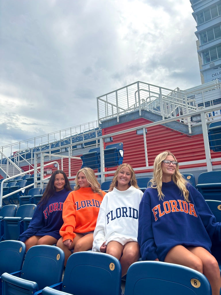 PREORDER-FLORIDA NAVY AND ORANGE MOCK NECK