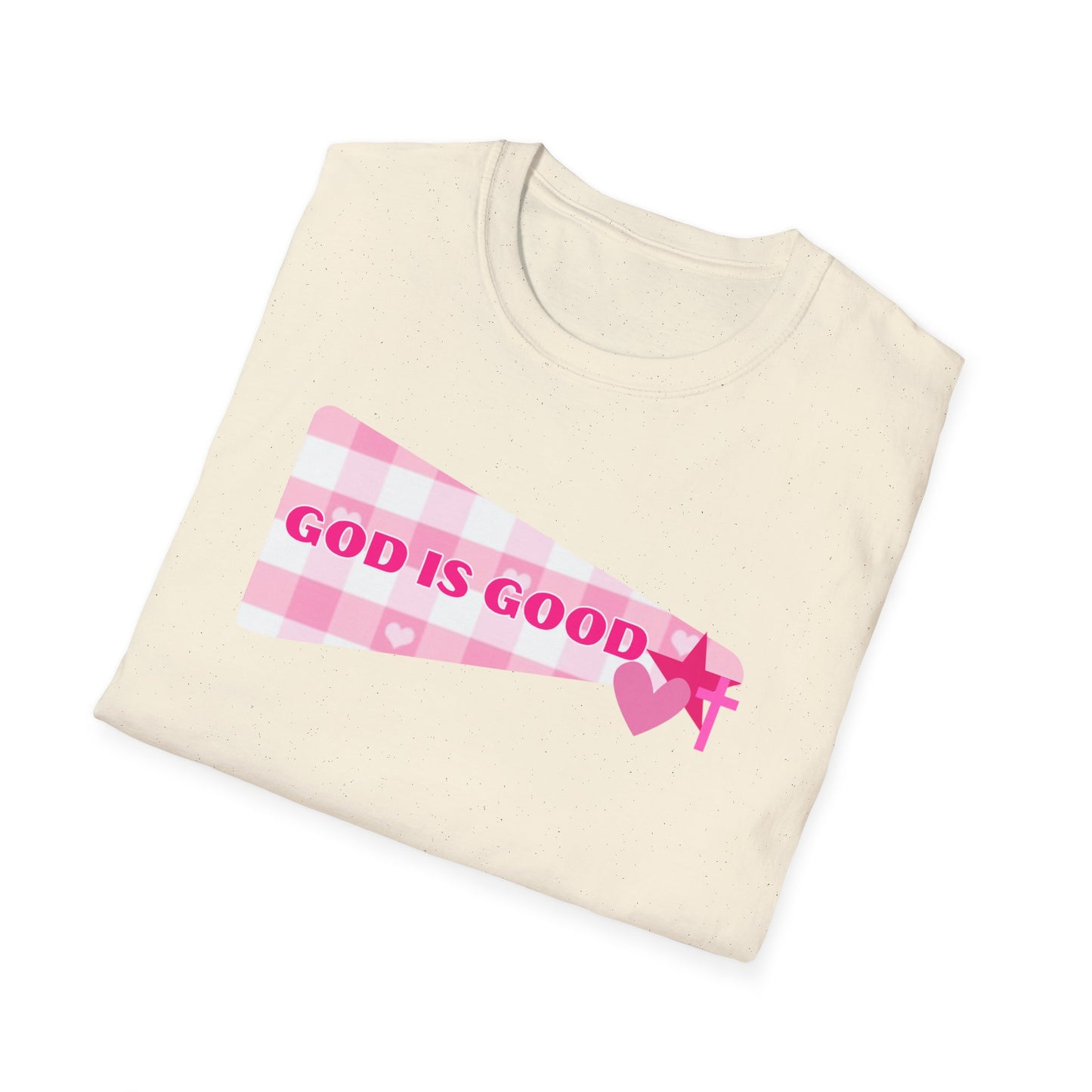 God Is Good Pink Heart T-Shirt