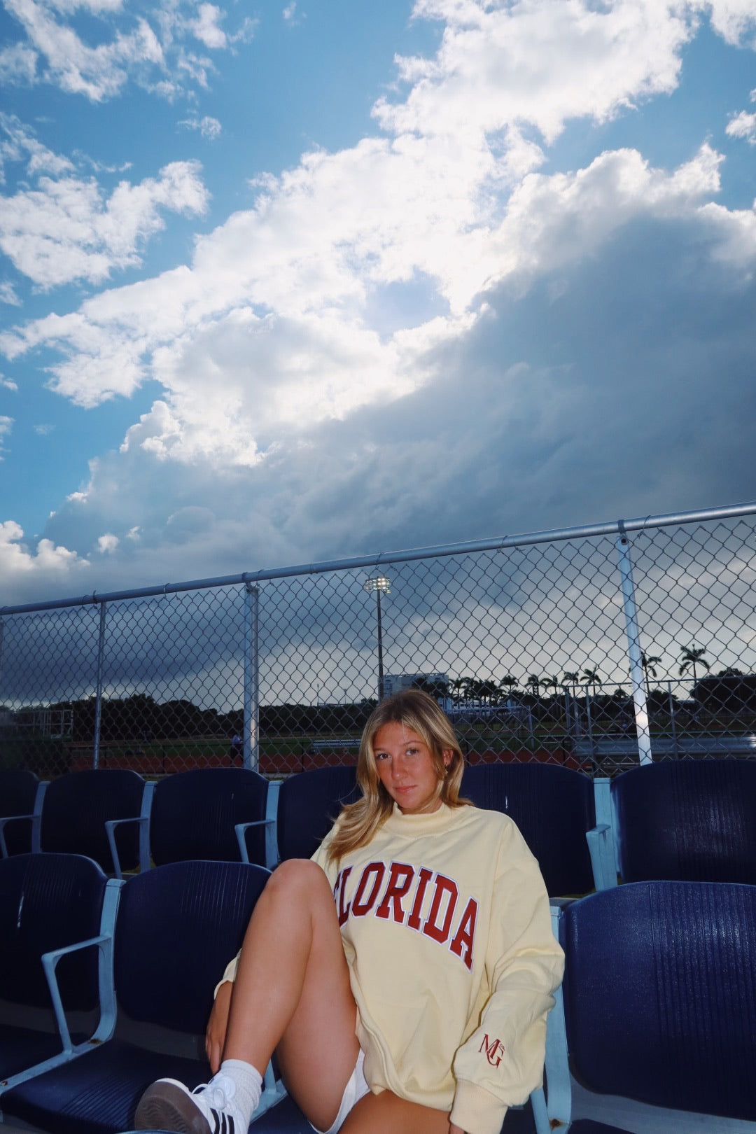 FLORIDA- GOLD WITH GARNET MOCK NECK