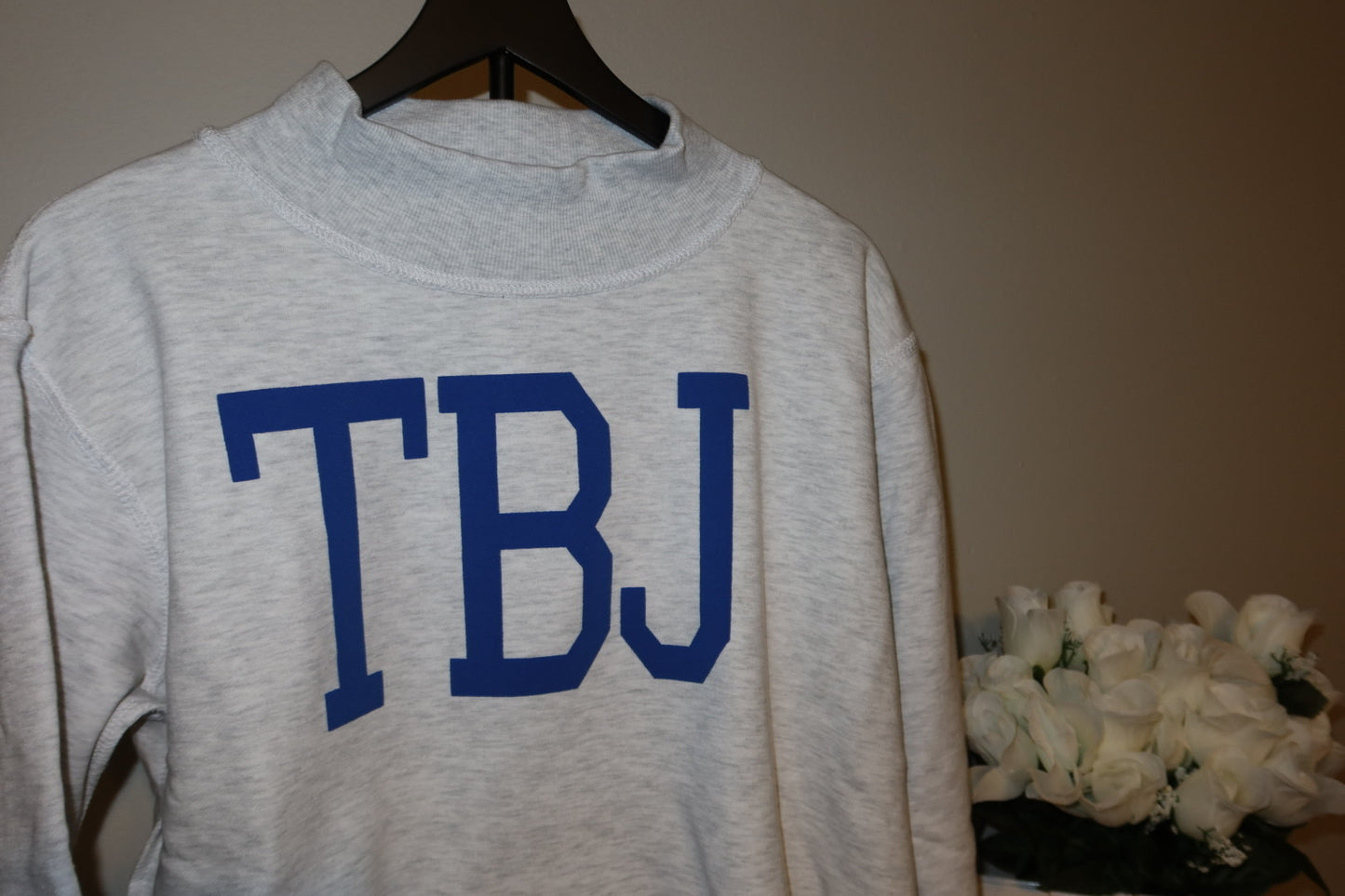 CUSTOM PUFF PRINT MOCK NECK