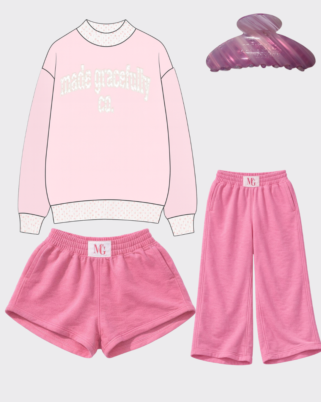 MATCHING SWEATPANTS PETAL AND BUTTERCREAM AVAILABLE