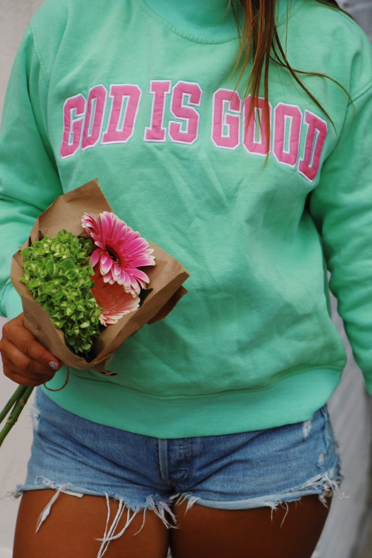 GOD IS GOOD MOCK NECK