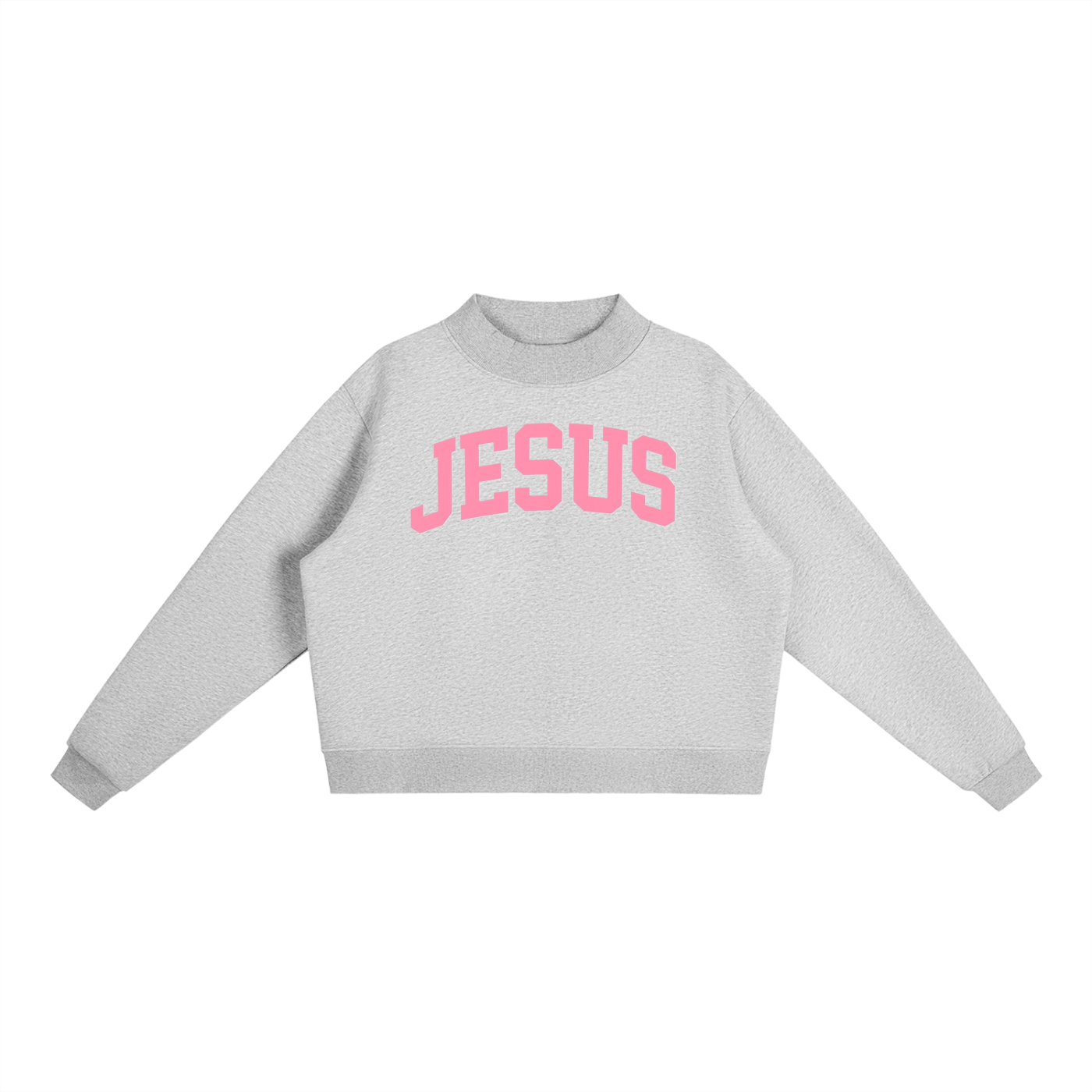 Jesus Essential Fleece Mock-Neck Crew Sweatshirt