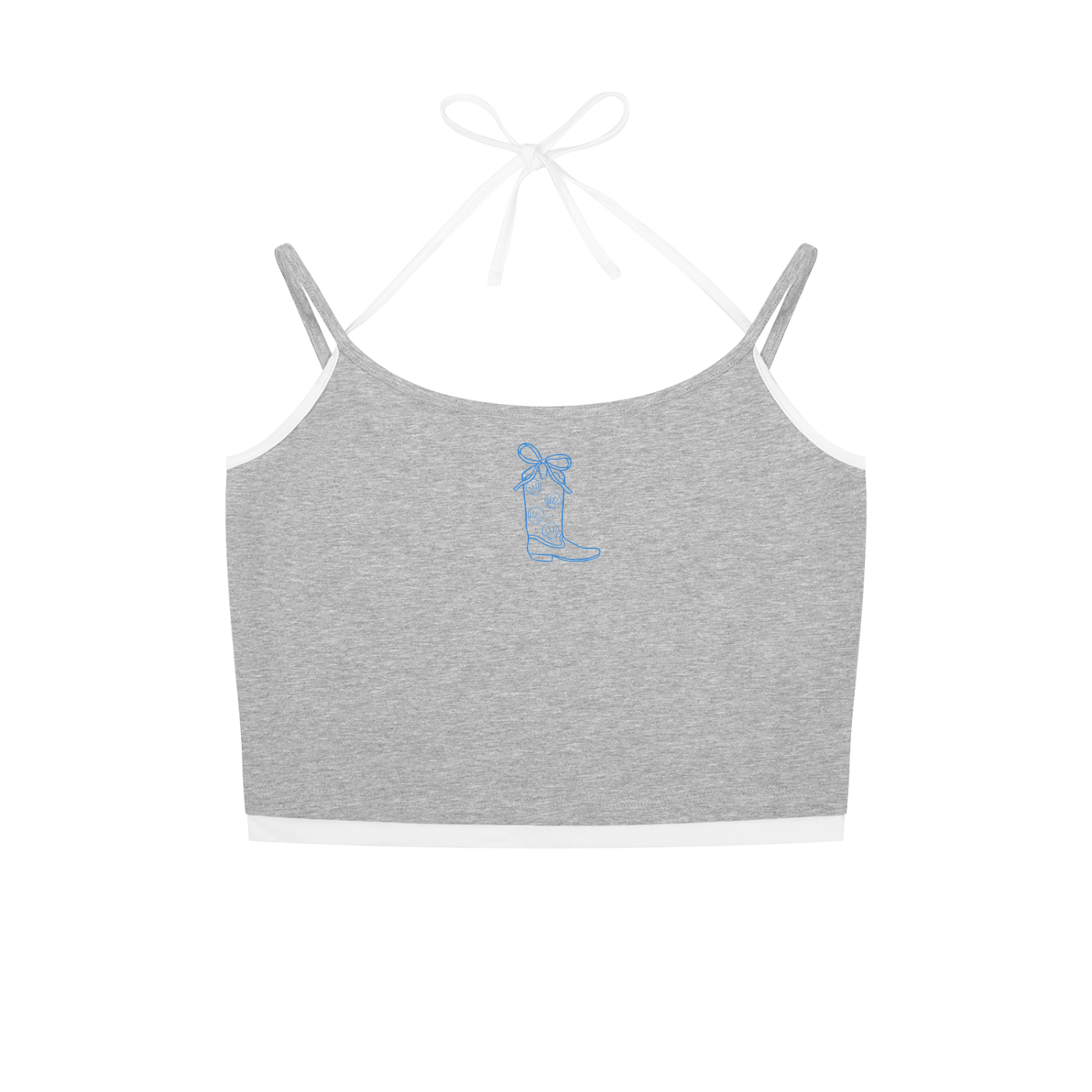 Coastal Boot Contrast Binding Halter Tank Top