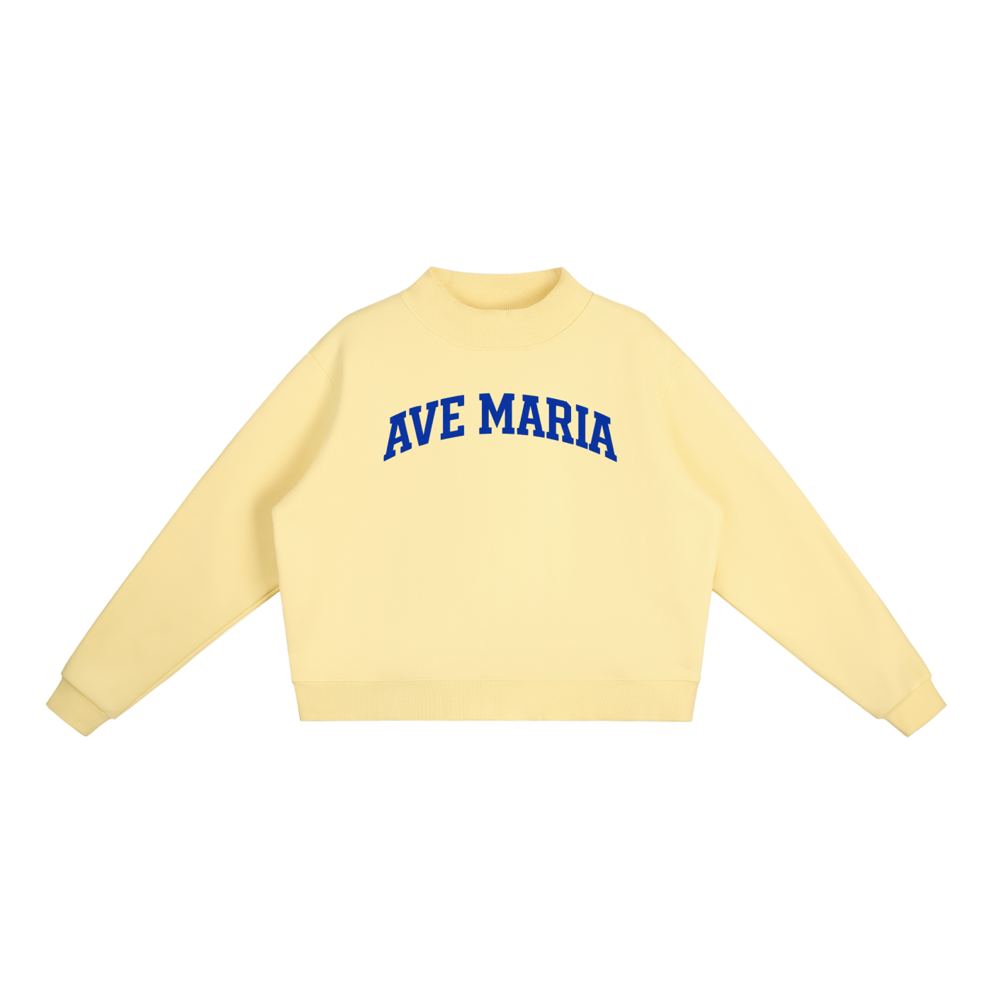 Ave Maria Essential Fleece Mock-Neck Crew Sweatshirt
