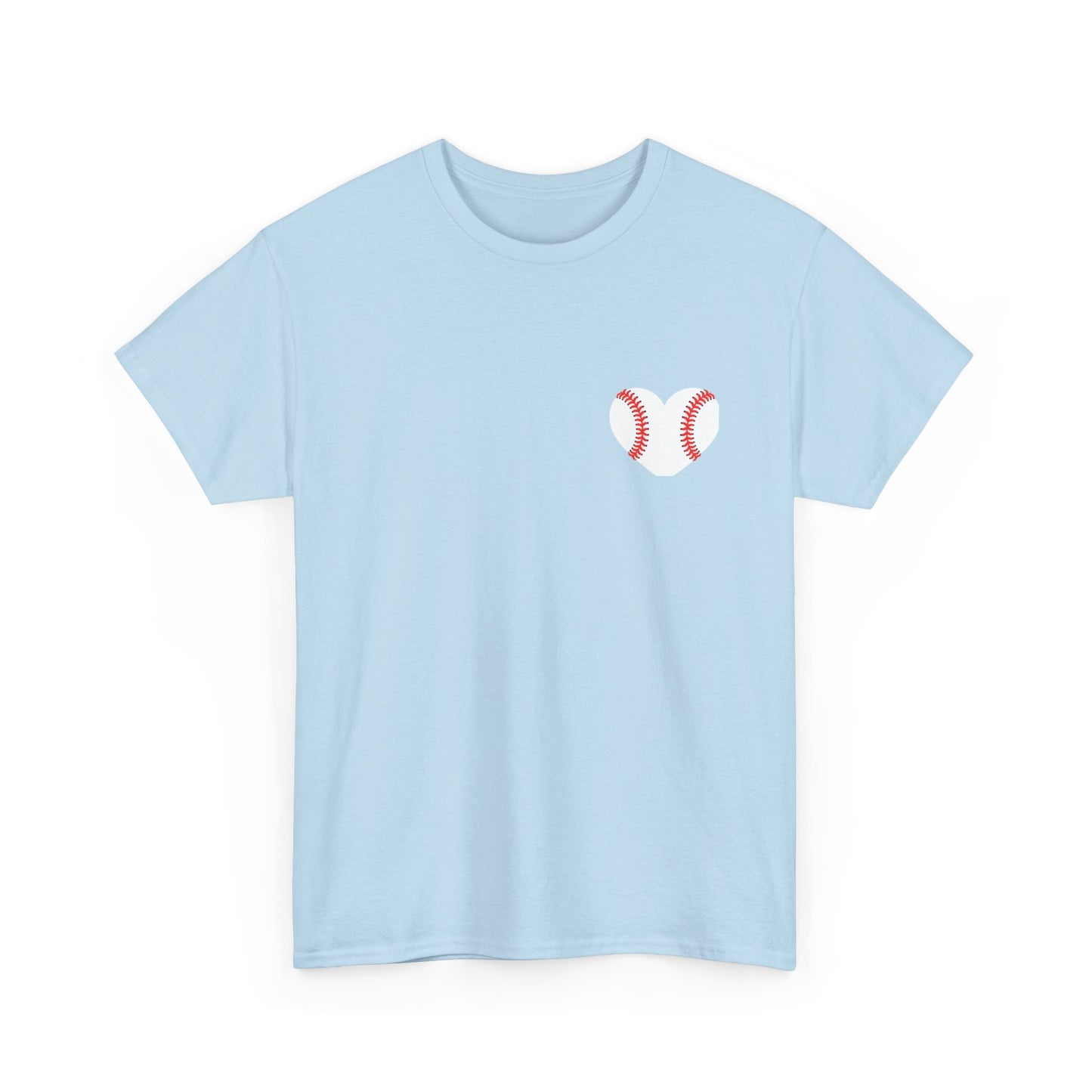 Baseball Heart Patchwork Tee – Patriotic Baseball Gear T‑Shirt