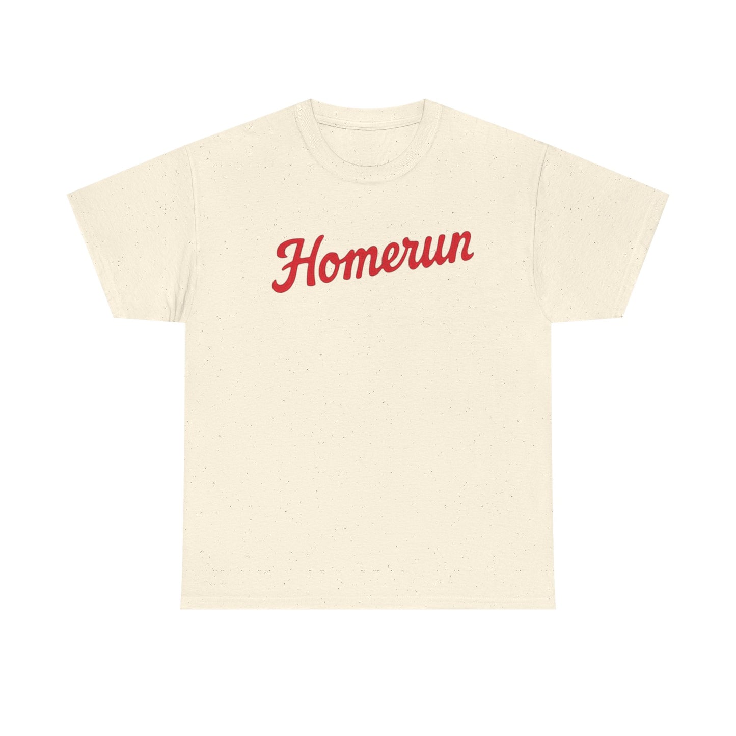 Homerun Baseball Tee — Retro Script Red Logo T-Shirt