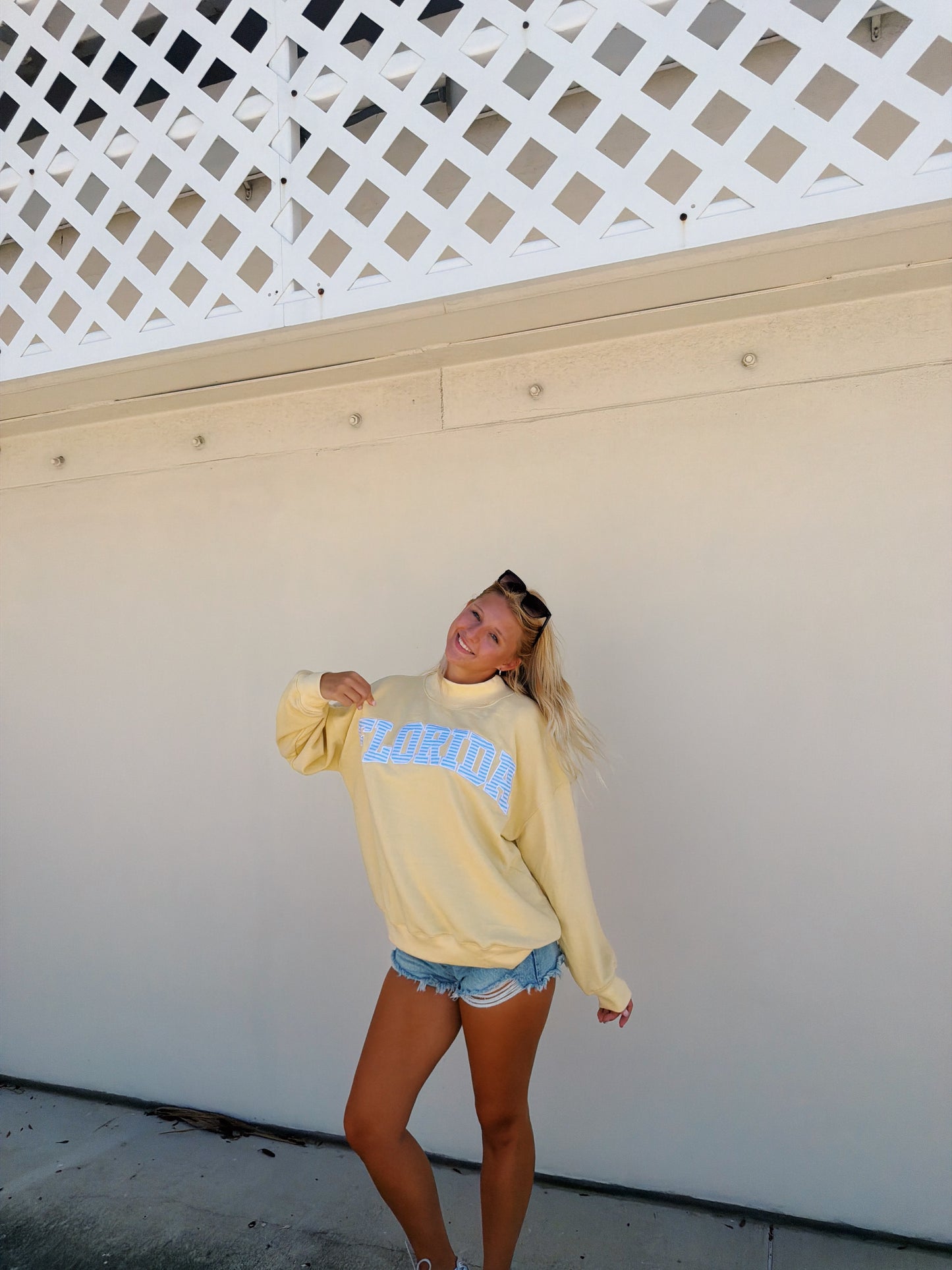 Florida- Sunny Blues Mock Neck