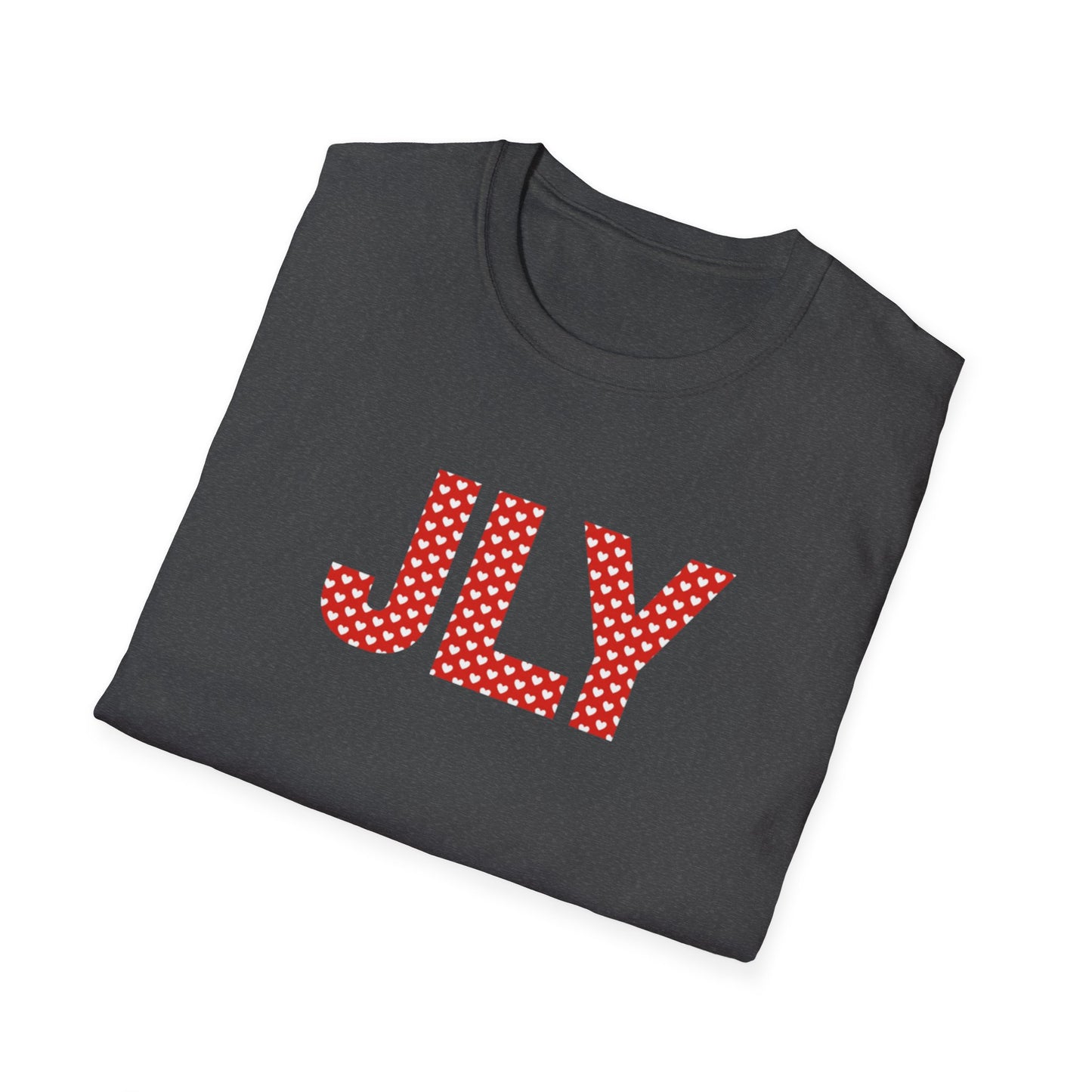 JLY Polka Dot Tee — Red Monogram Graphic T-Shirt