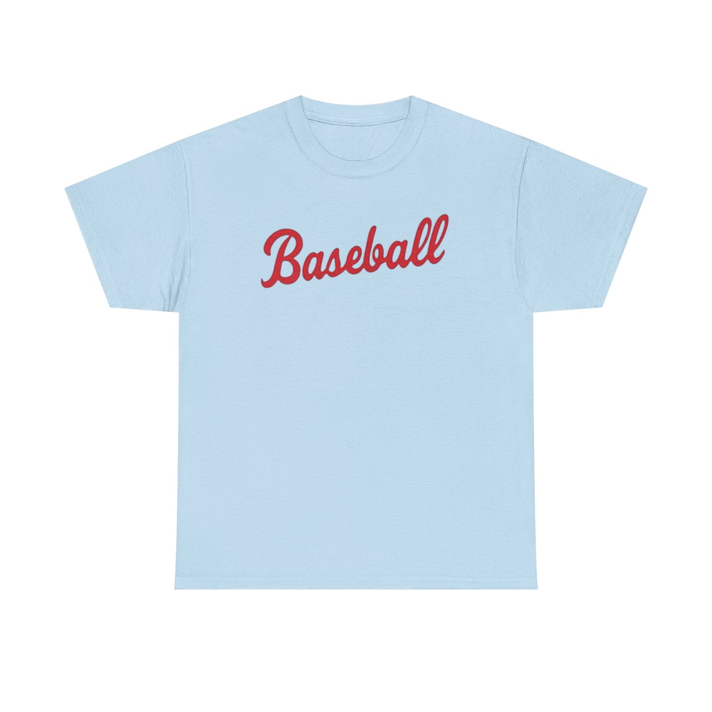 Baseball Script Tee — Retro Red Baseball T‑Shirt