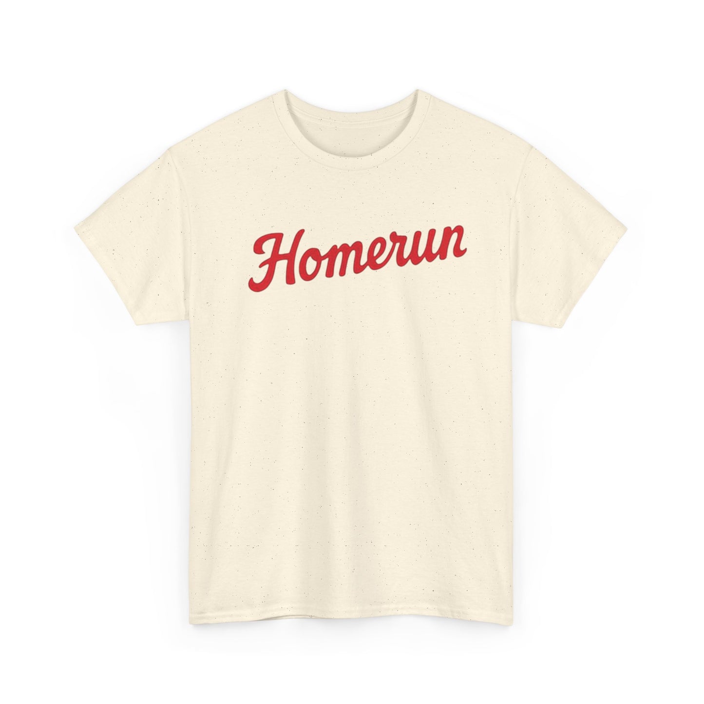 Homerun Baseball Tee — Retro Script Red Logo T-Shirt