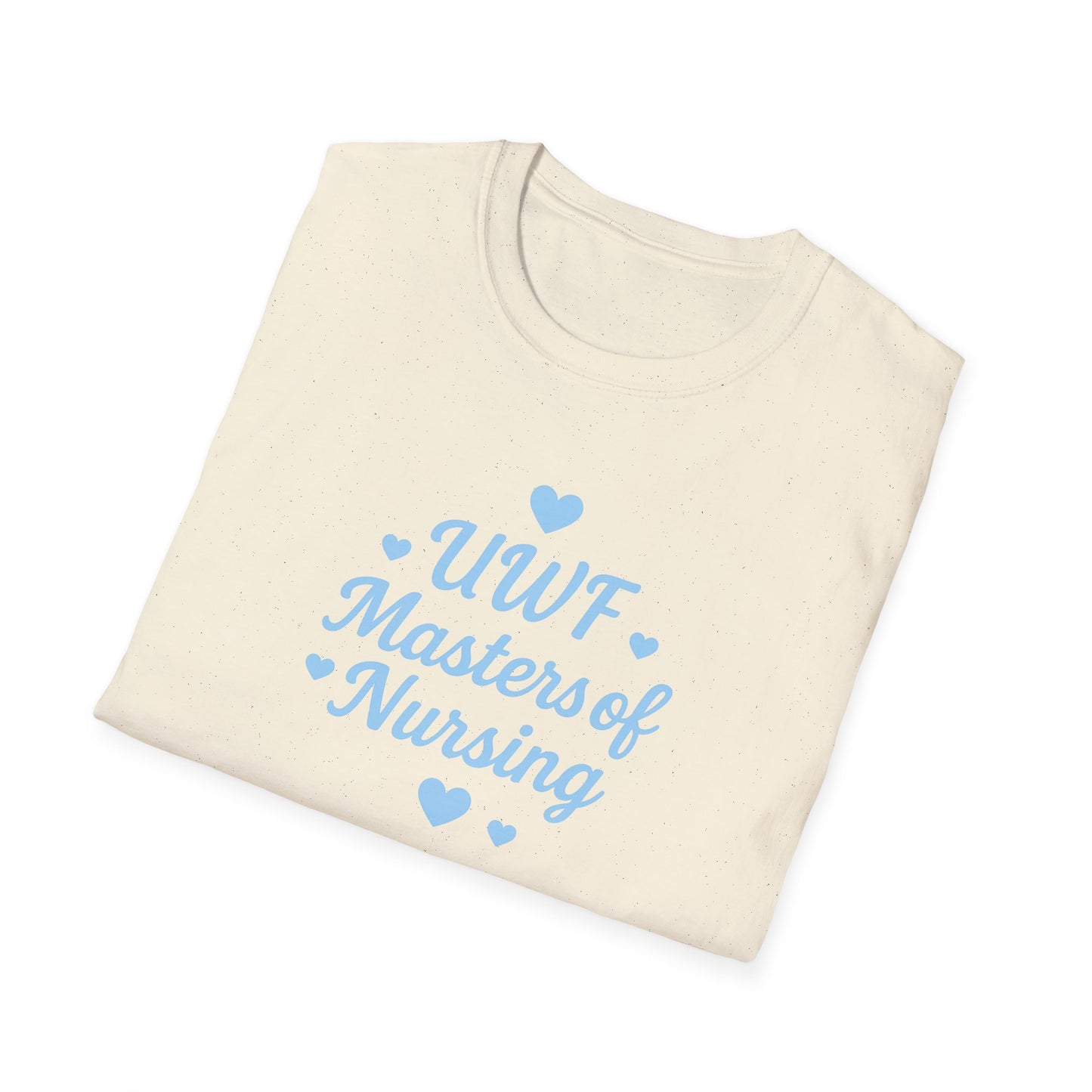 UWF Masters of Nursing T-Shirt — Light Blue Heart Nursing School Tee