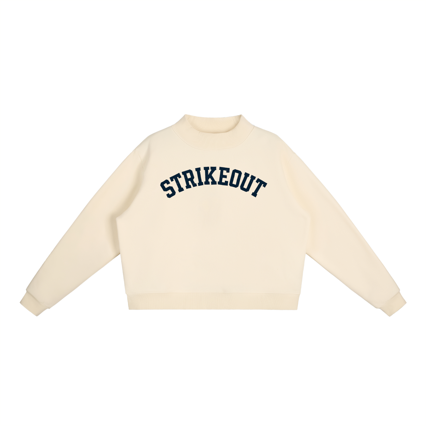 Strikeout Essential Fleece Mock-Neck Crew Sweatshirt