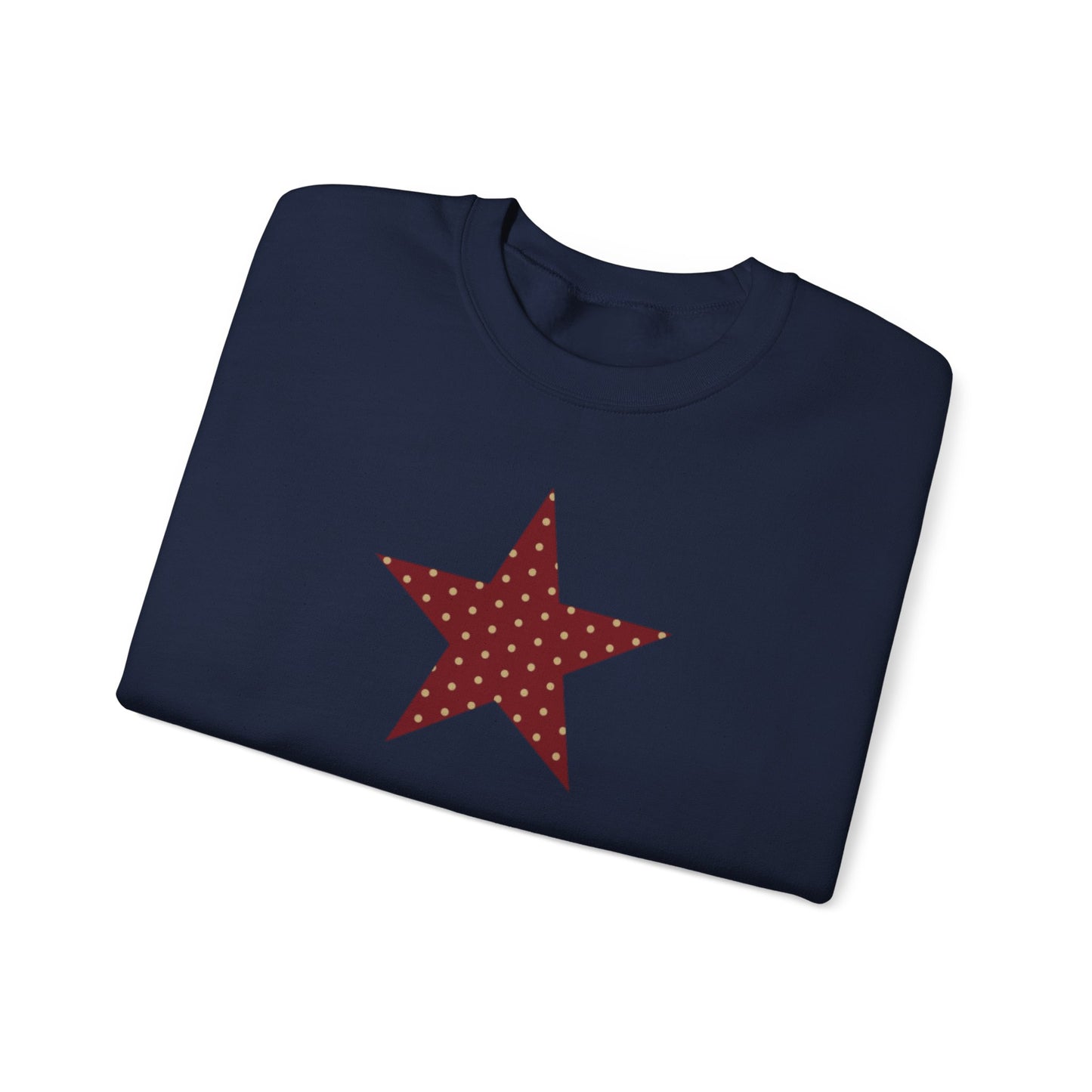 Garnet and Gold Polka Dot Star Crewneck