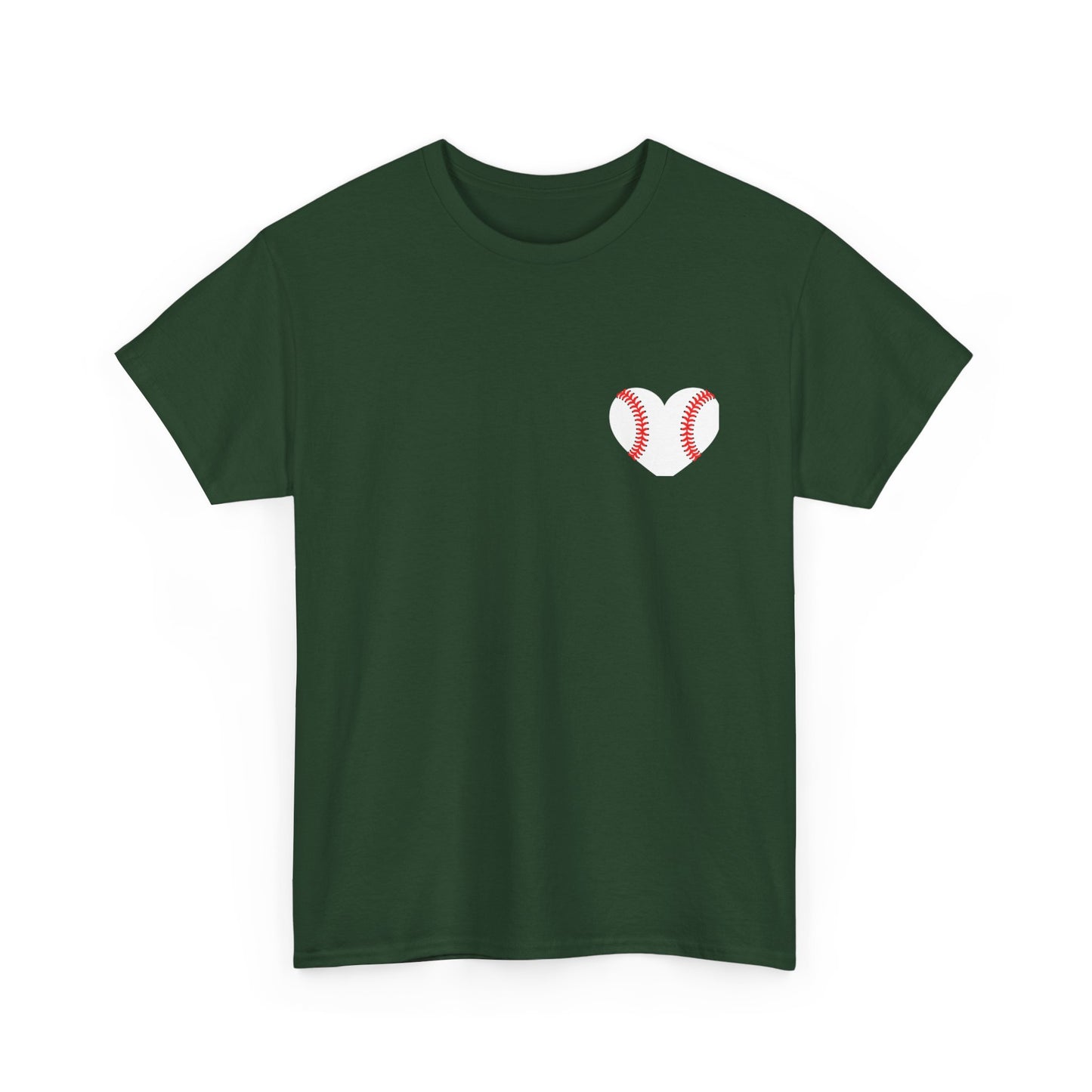 Baseball Heart Patchwork Tee – Patriotic Baseball Gear T‑Shirt