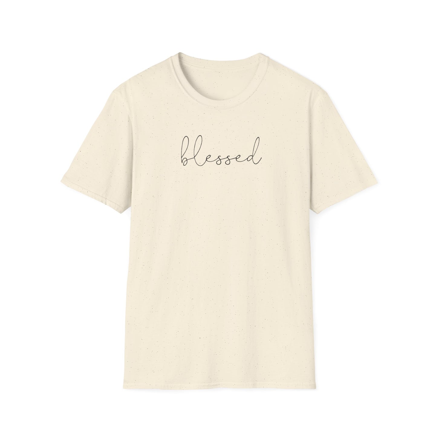 Blessed Script T-Shirt — Minimalist Inspirational Tee