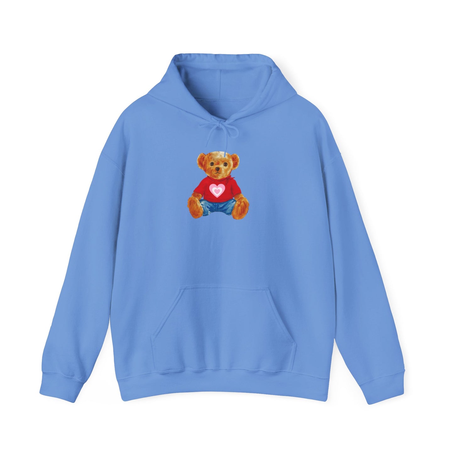 Teddy Bear Hoodie — Cute Heart Graphic