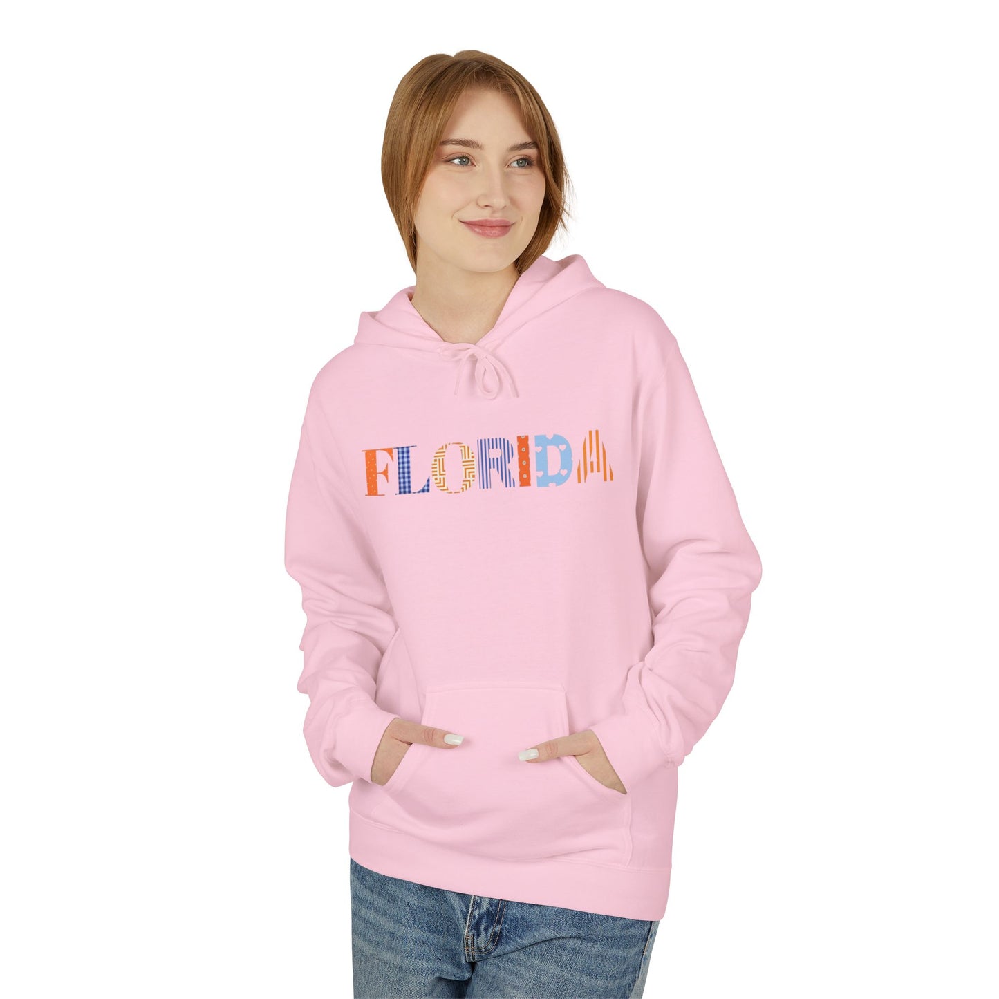 Florida Patchwork Fleece Hoodie|Unisex Cozy Sweatshirt