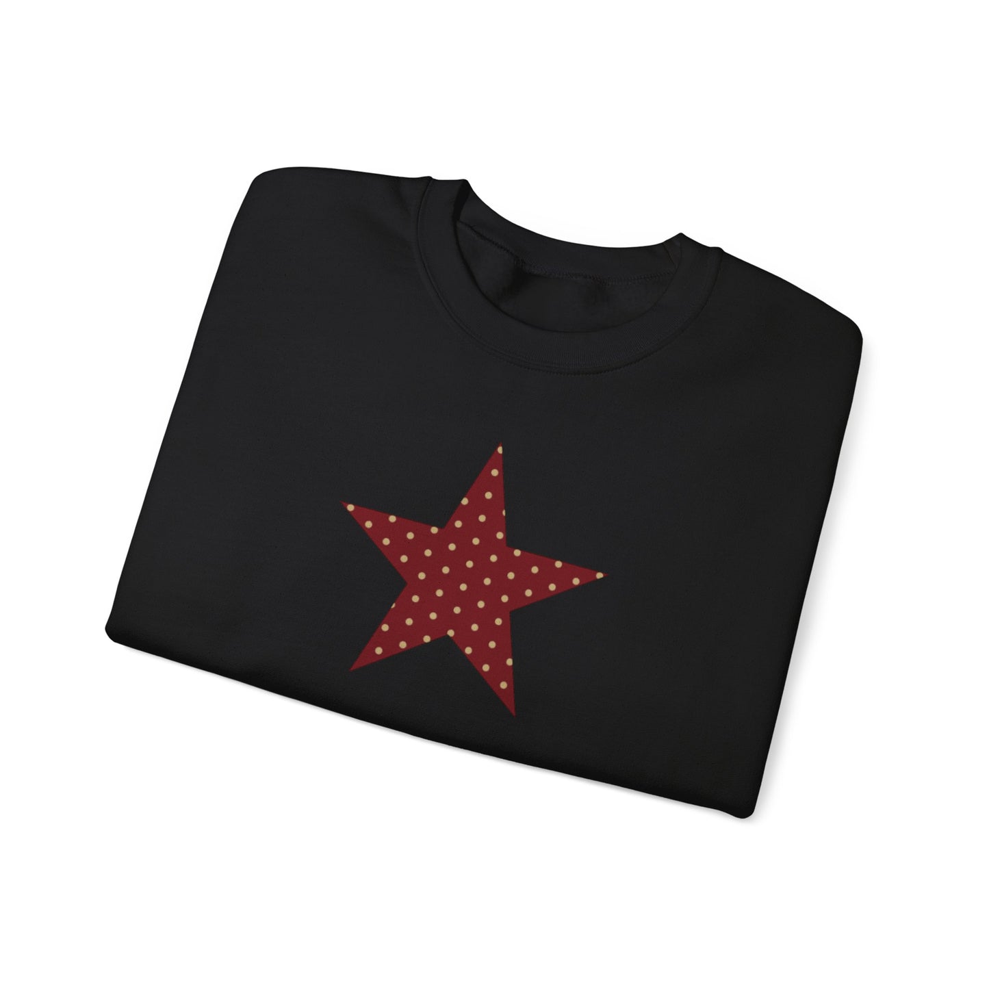 Garnet and Gold Polka Dot Star Crewneck
