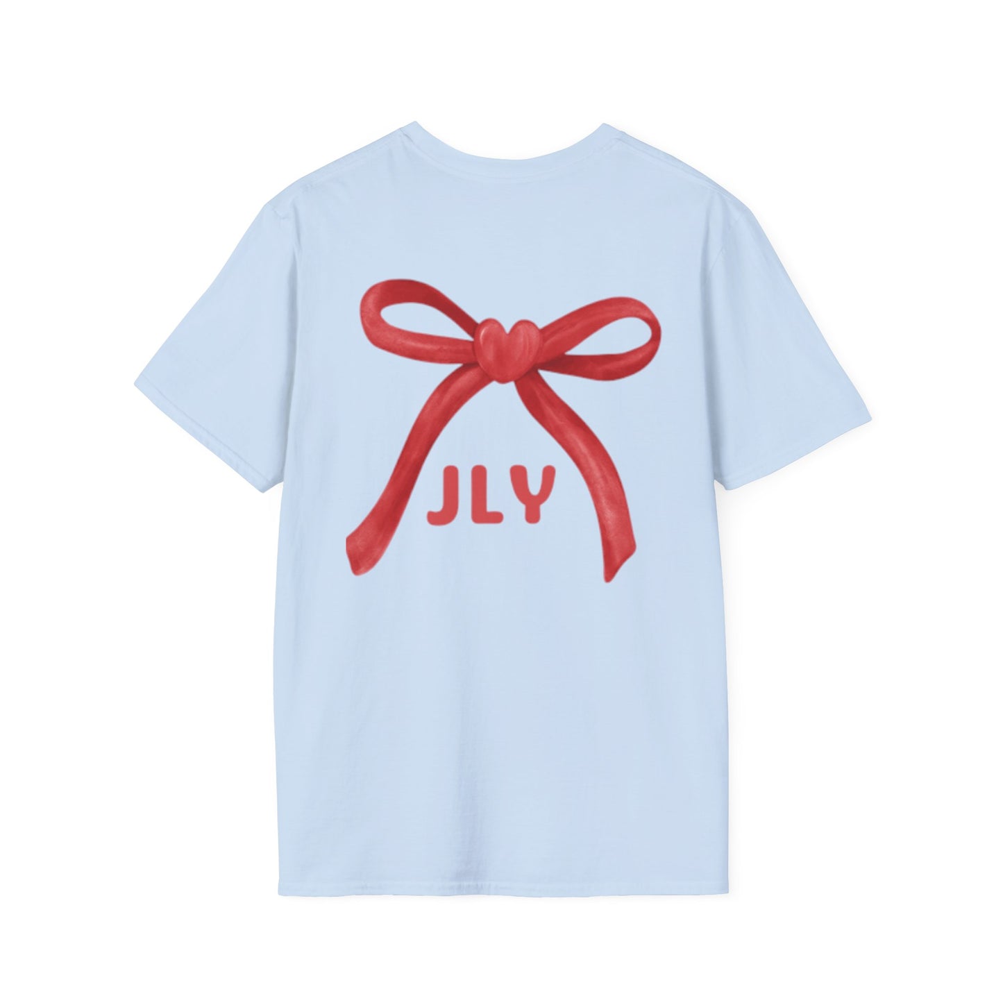 T-Shirt — Red Bow "JLY" Graphic Tee