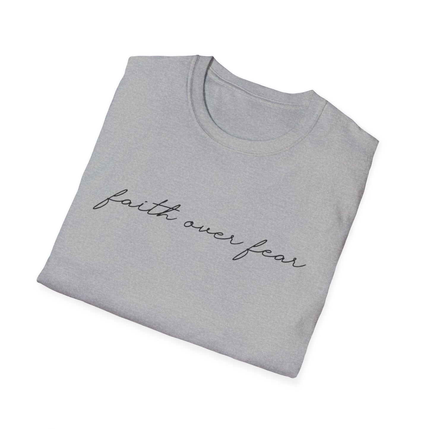 Faith Over Fear T-Shirt — Minimal Script Christian Tee