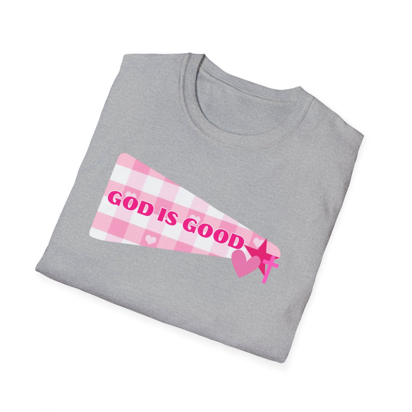 God Is Good Pink Heart T-Shirt