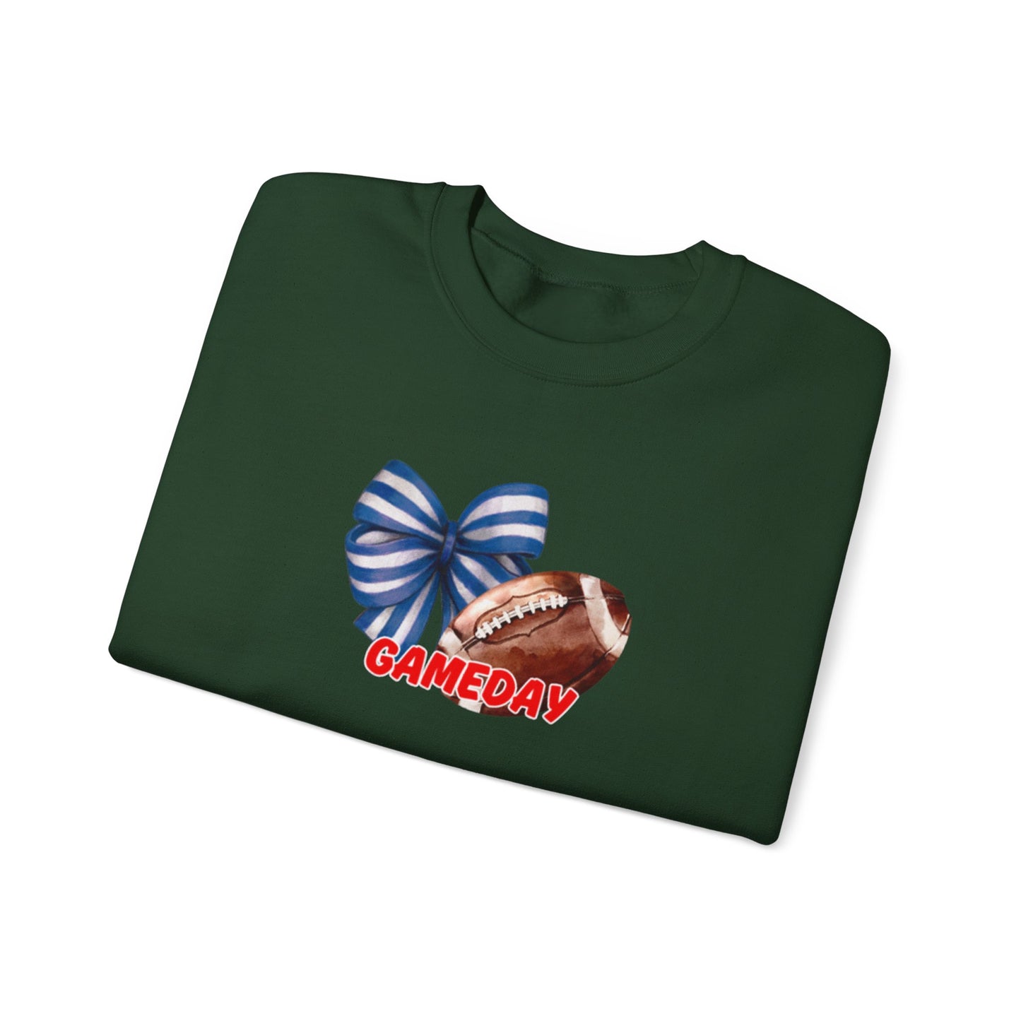 Gameday Football Bow Crewneck Sweatshirt