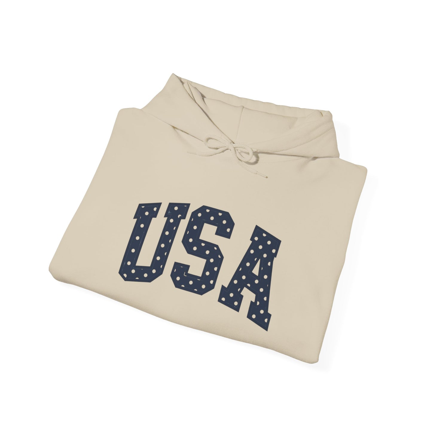 USA Stars Hoodie — Patriotic American Flag Lettering Pullover