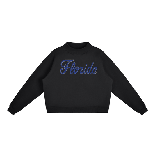 Script Florida Essential Fleece Mock-Neck Crew Sweatshirt
