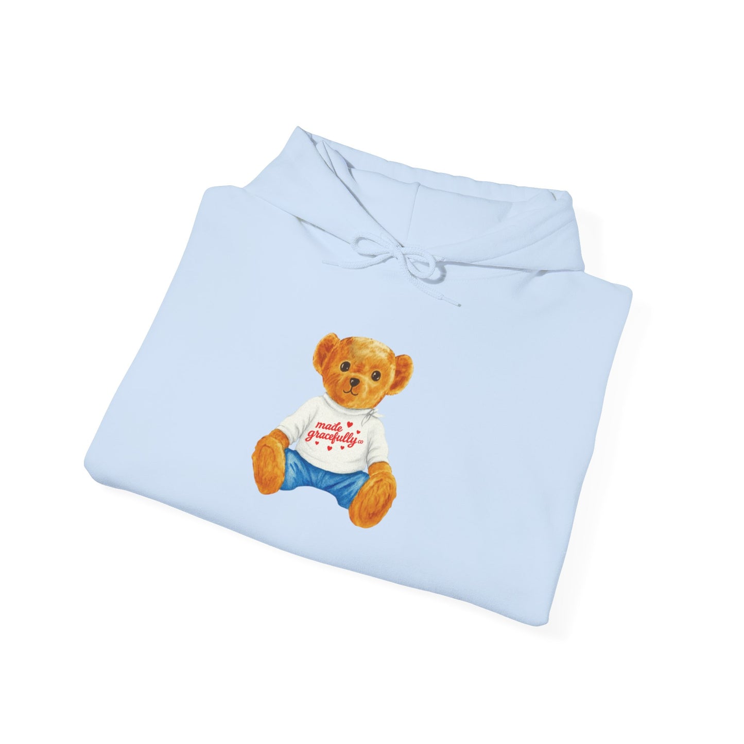 Made Gracefully Co. Teddy Bear Graphic Hoodie — Cute Vintage Bear Shirt