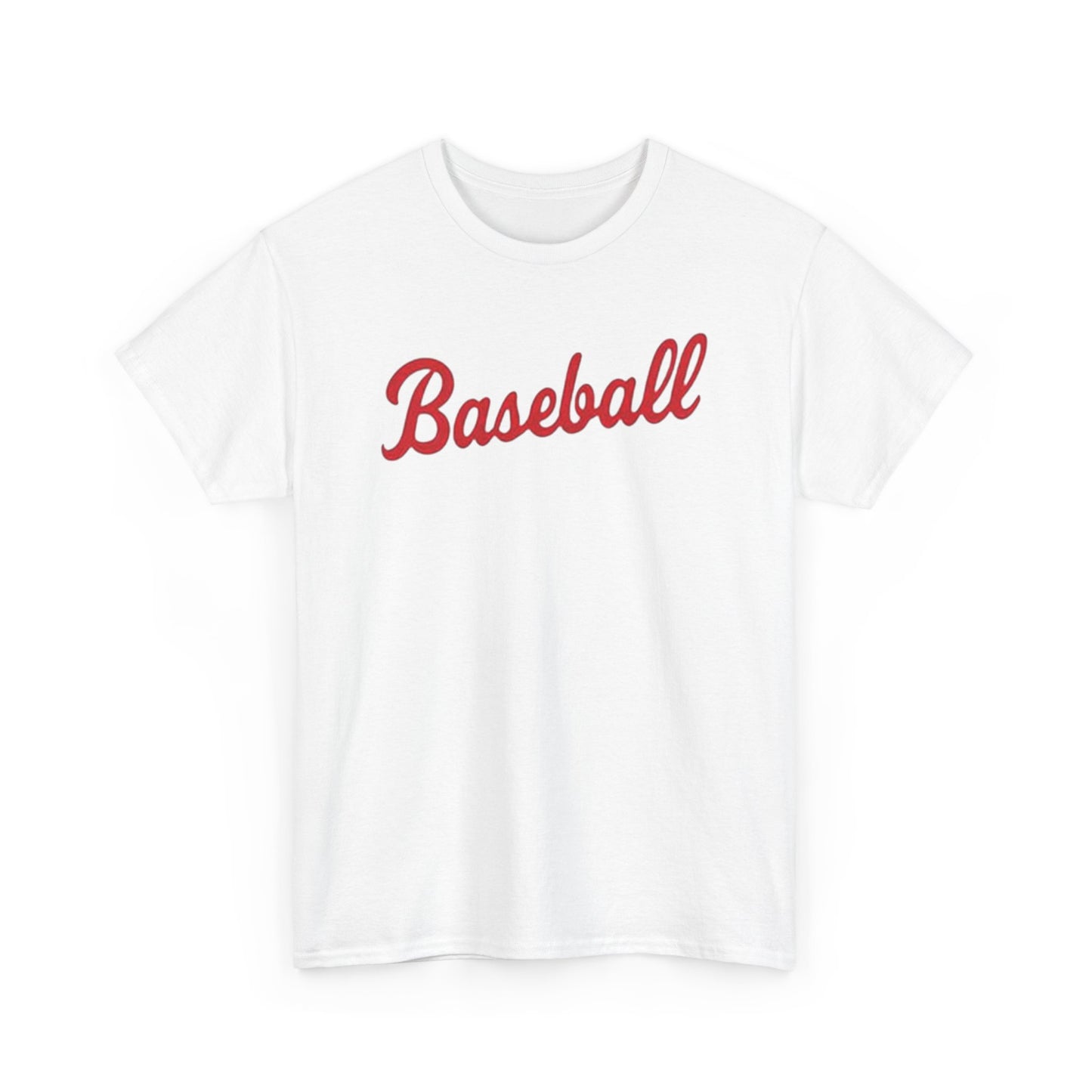 Baseball Script Tee — Retro Red Baseball T‑Shirt