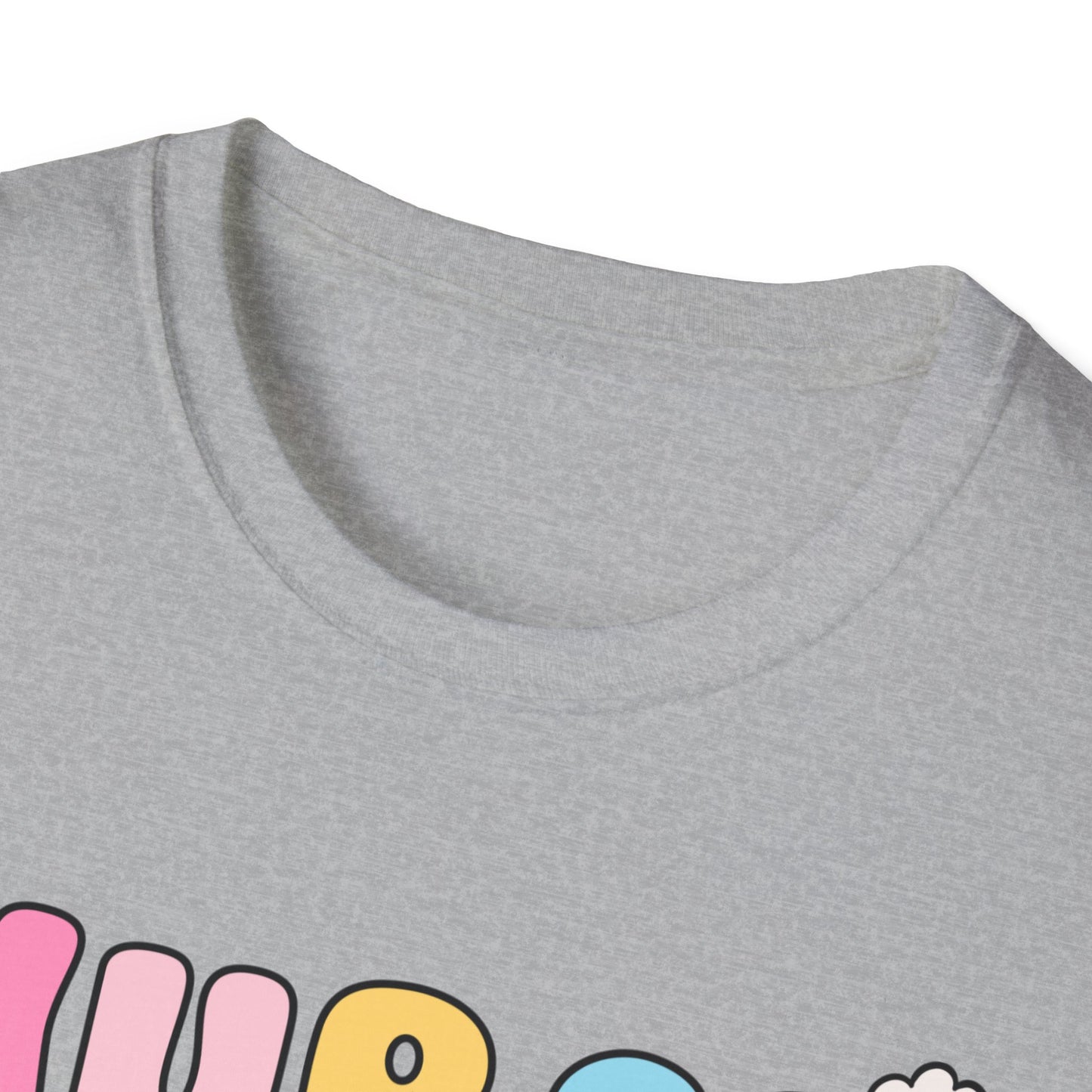 Nurse Daisy Retro Bubble Letter T-Shirt — Cute Pastel Floral Nursing Tee
