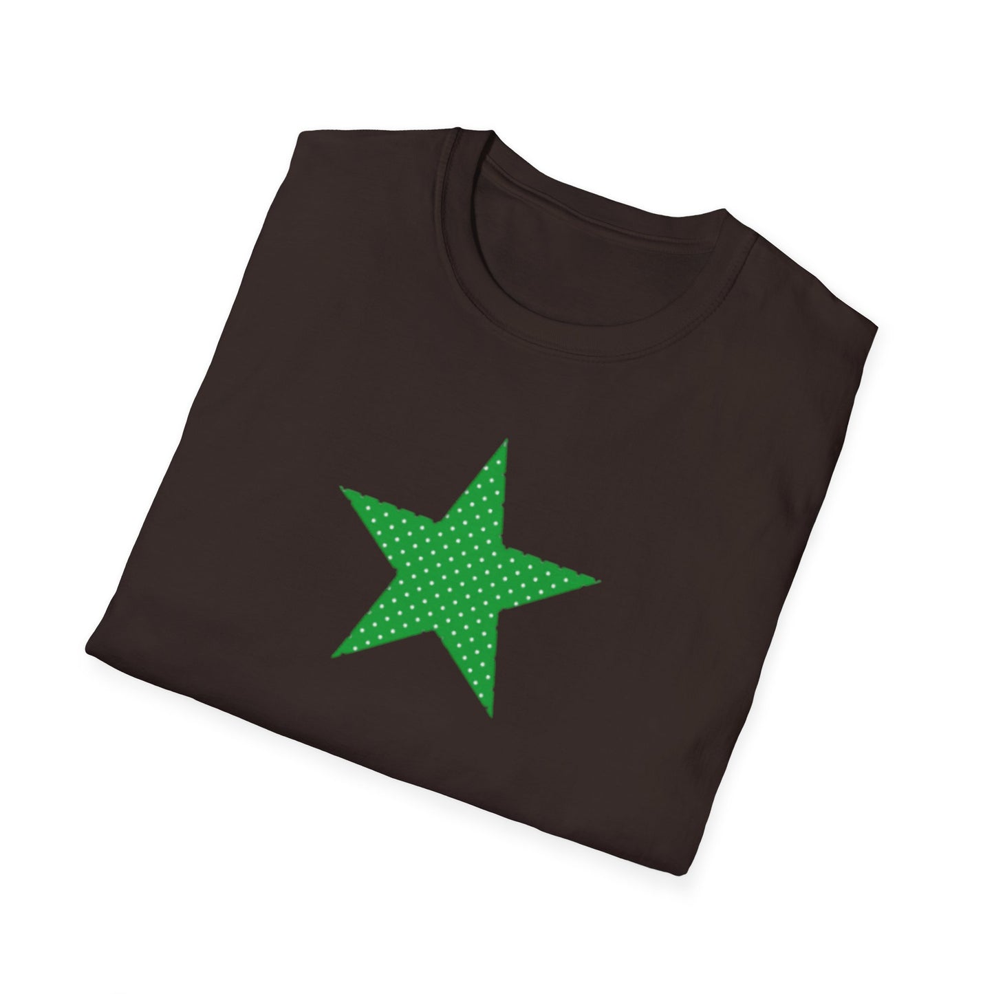 Green Star T-Shirt — Minimal Graphic Tee for Casual Wear & Holiday Flair