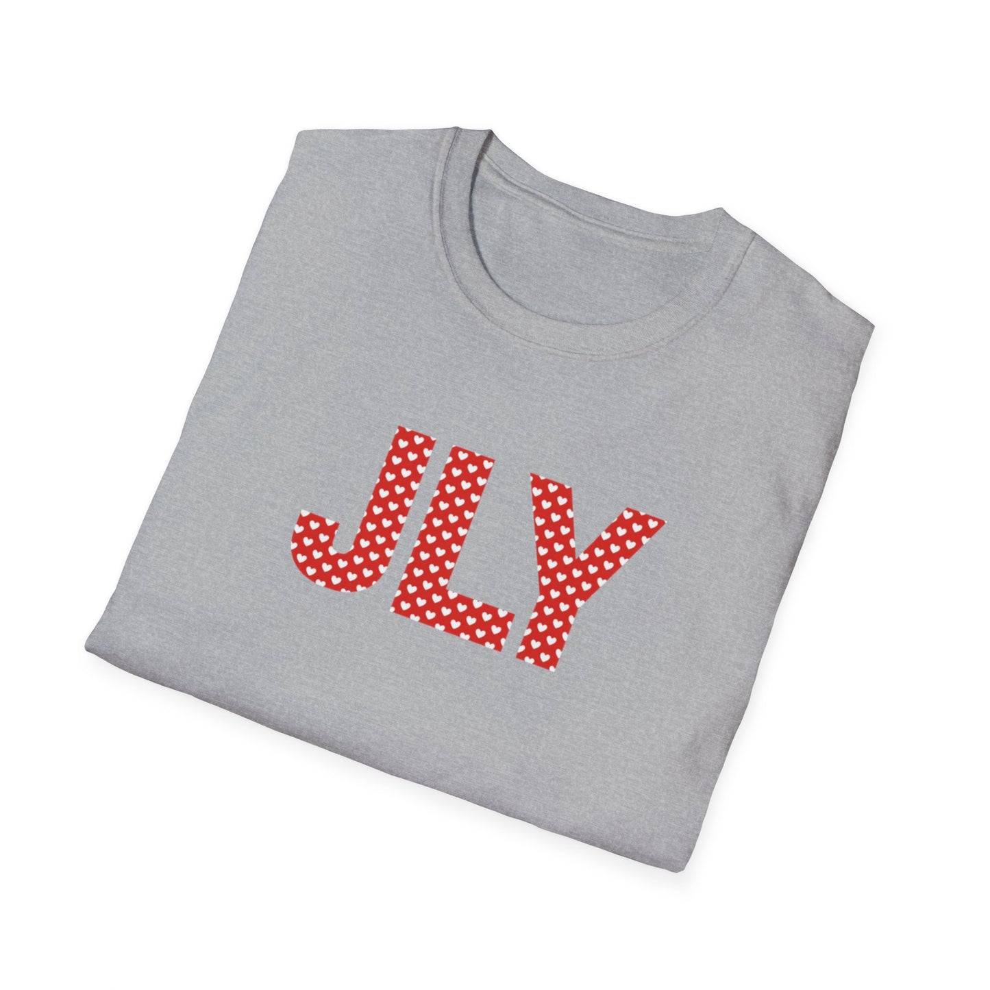 JLY Polka Dot Tee — Red Monogram Graphic T-Shirt