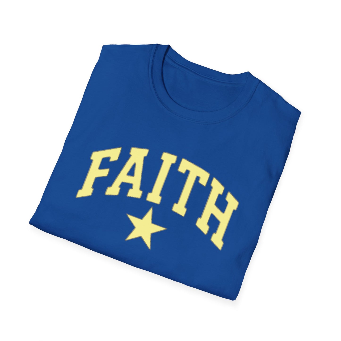 Faith Graphic T-Shirt — Yellow Lettering with Star