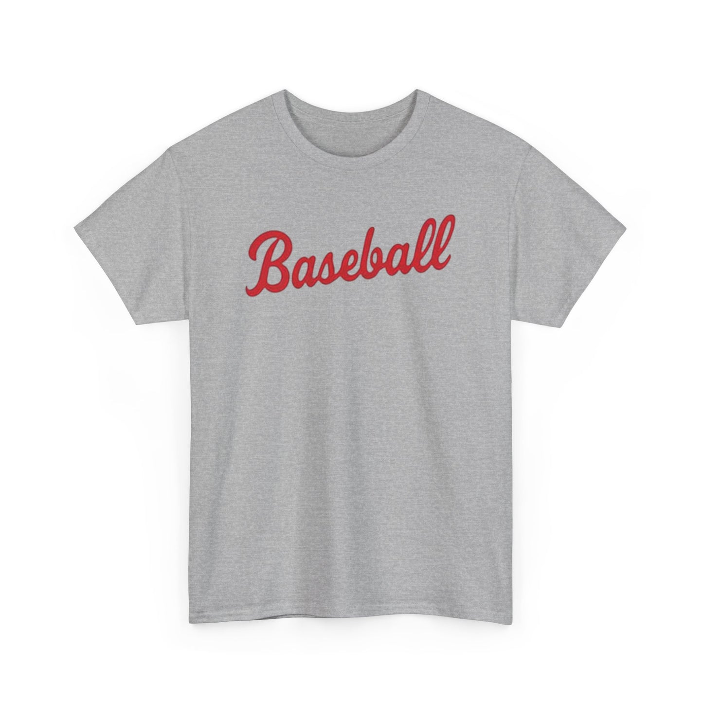Baseball Script Tee — Retro Red Baseball T‑Shirt