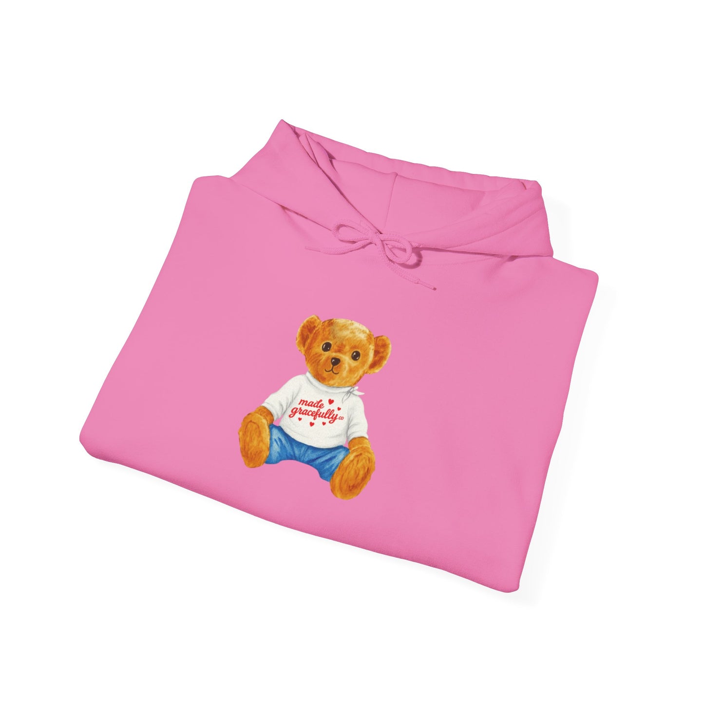 Made Gracefully Co. Teddy Bear Graphic Hoodie — Cute Vintage Bear Shirt