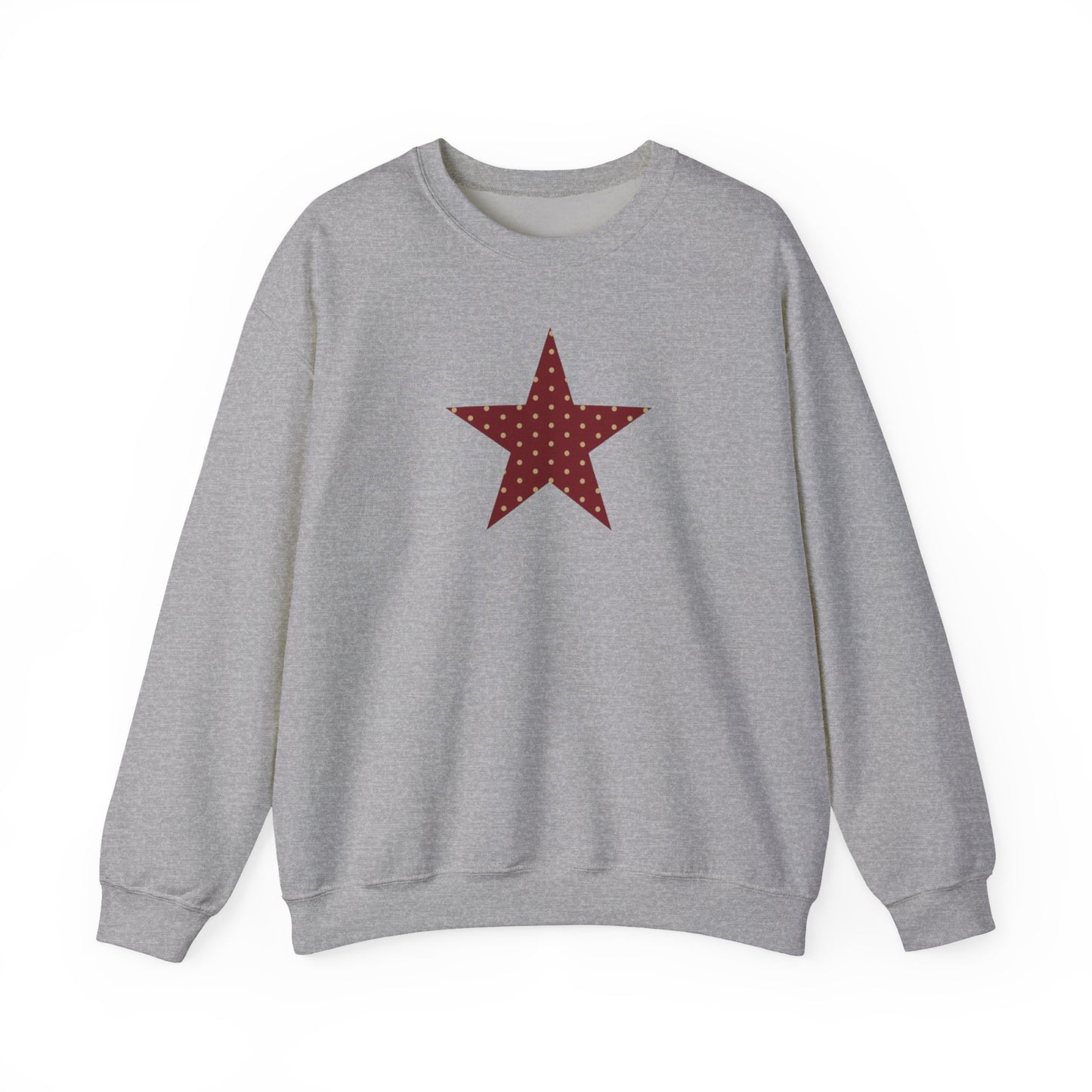 Garnet and Gold Polka Dot Star Crewneck