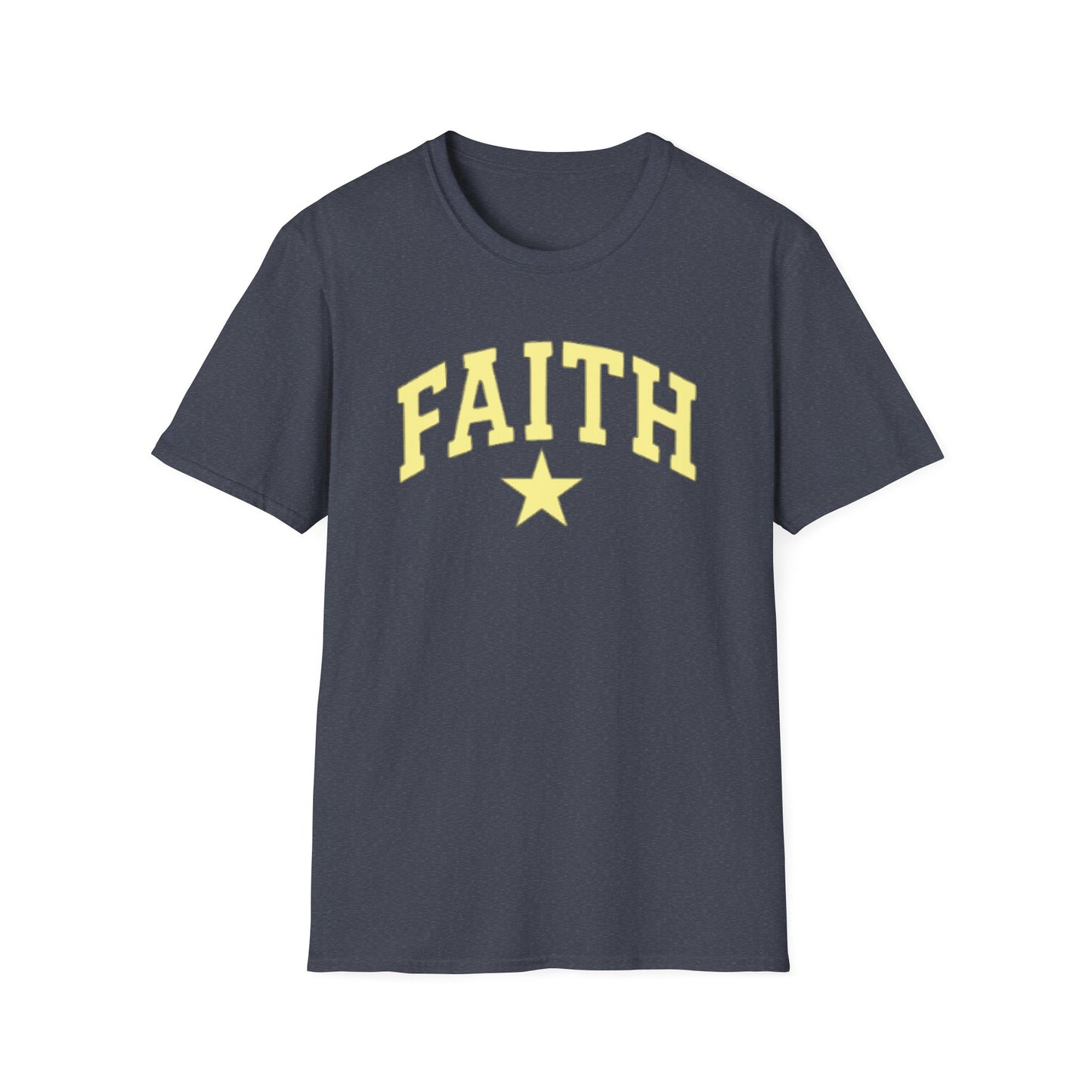 Faith Graphic T-Shirt — Yellow Lettering with Star