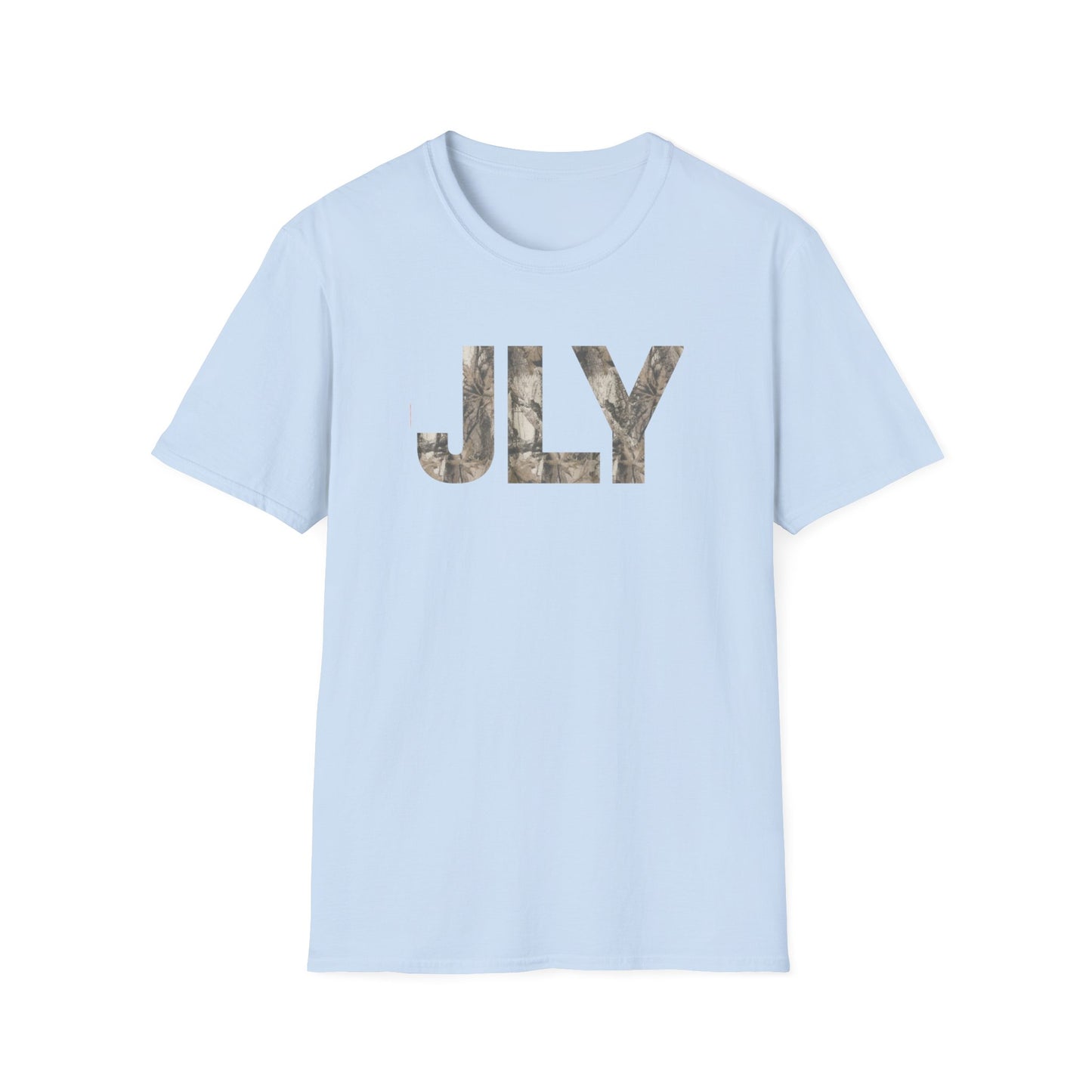 JLY Camouflage Initials T-Shirt — Camo Monogram Graphic Tee