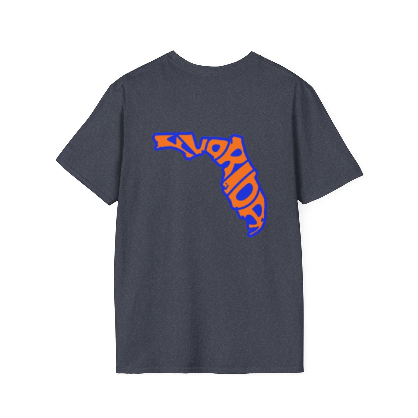 Florida State Outline T-Shirt — Orange & Blue 'Florida' Graphic Tee