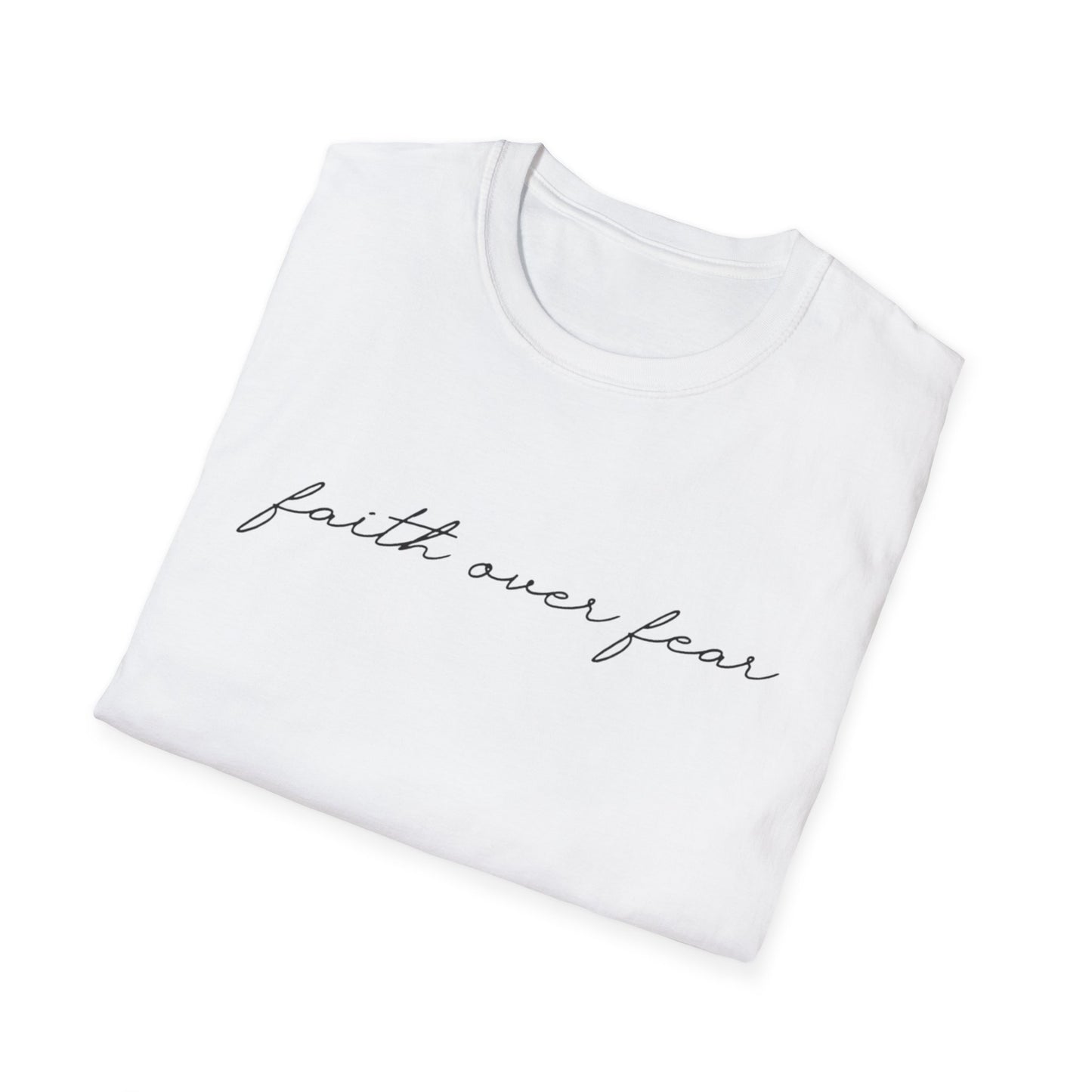 Faith Over Fear T-Shirt — Minimal Script Christian Tee