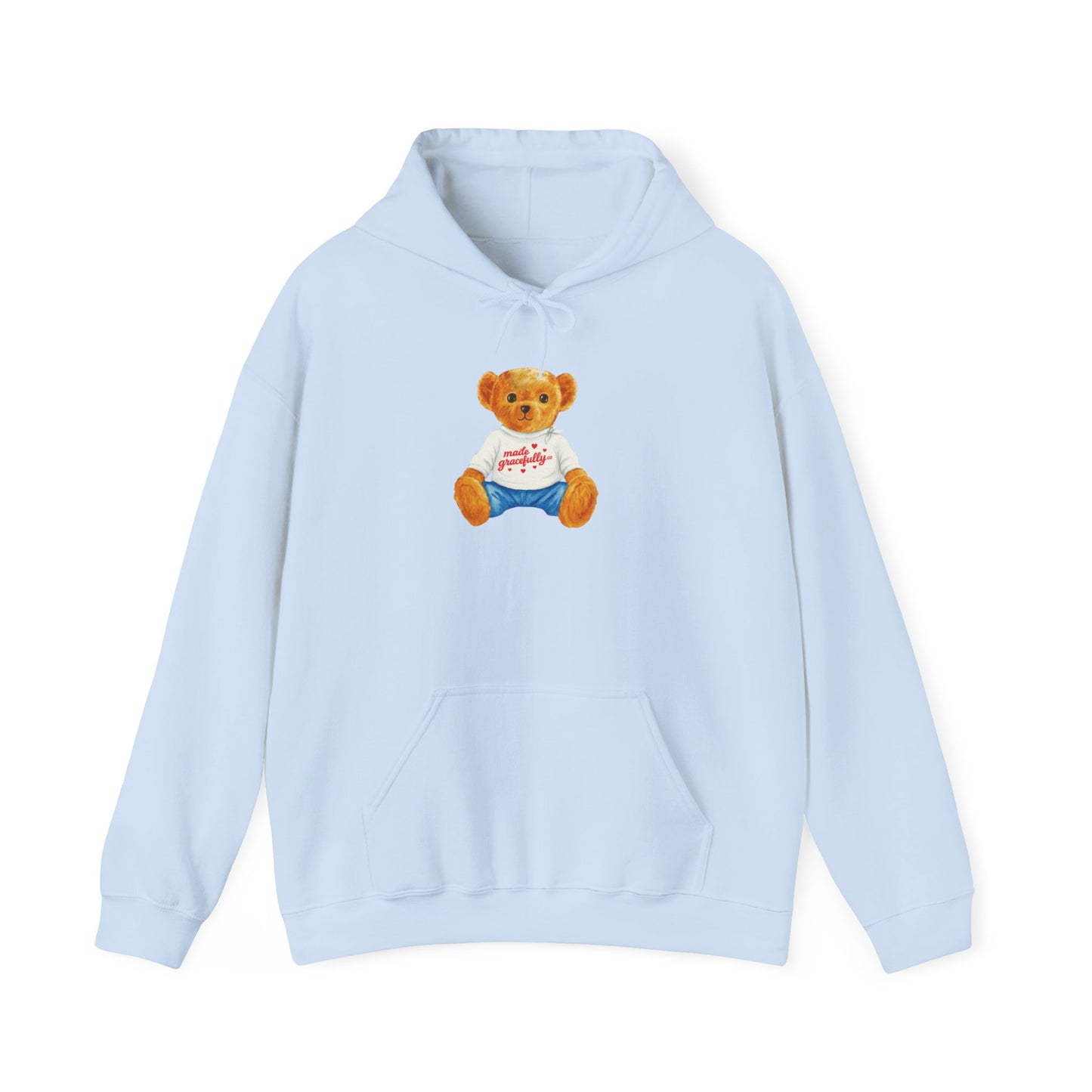 Made Gracefully Co. Teddy Bear Graphic Hoodie — Cute Vintage Bear Shirt