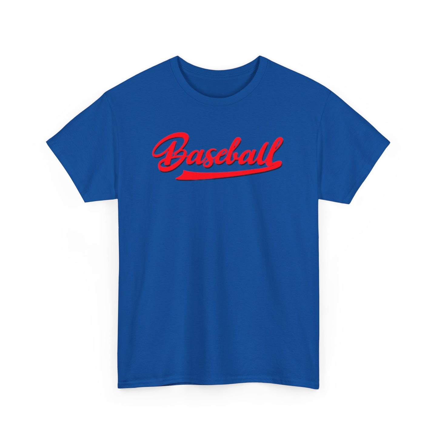 Baseball Script Tee — Red Vintage Baseball Logo T-Shirt