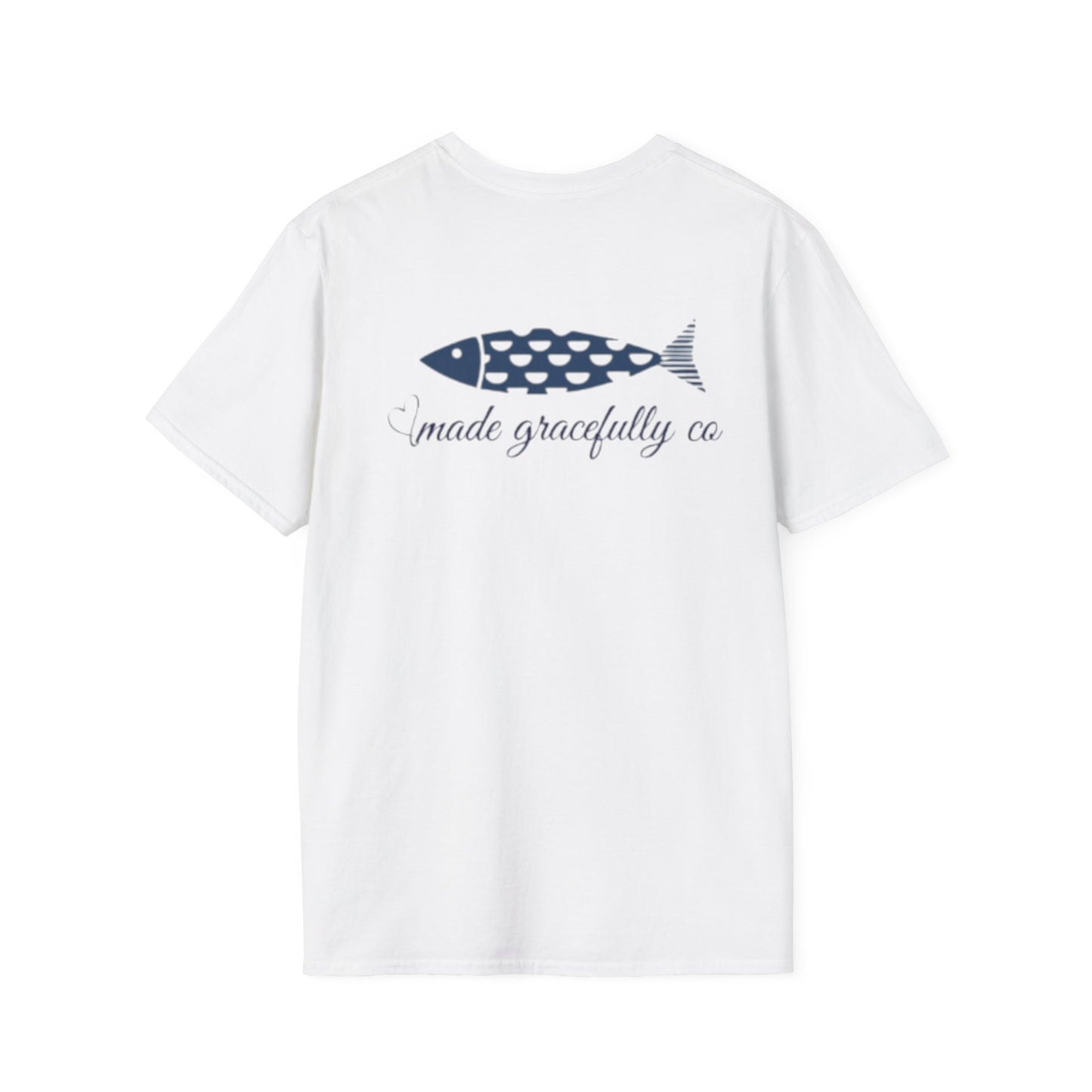 Nautical Fish Graphic T-Shirt — “made gracefully co” Coastal Casual Tee